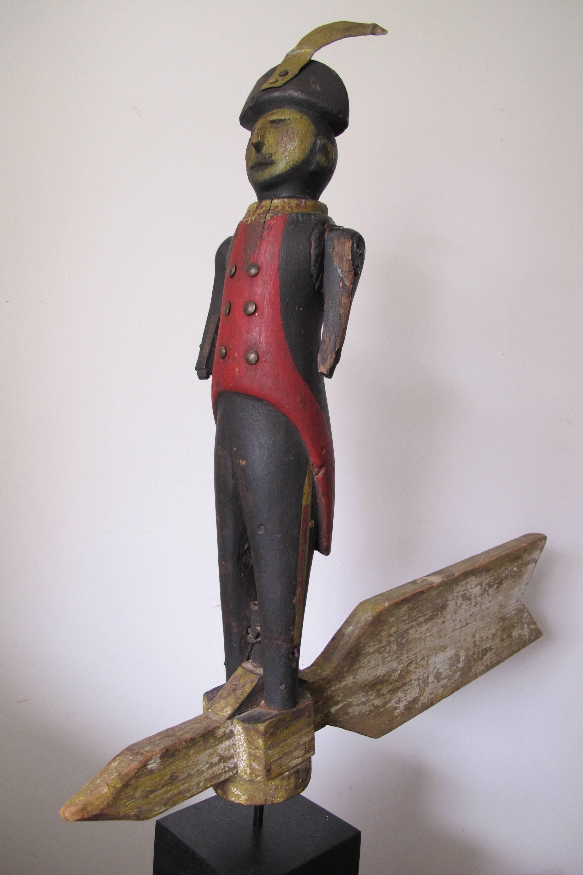 Folk Art Revolutionary War Soldier Whirligig Weathervane For Sale