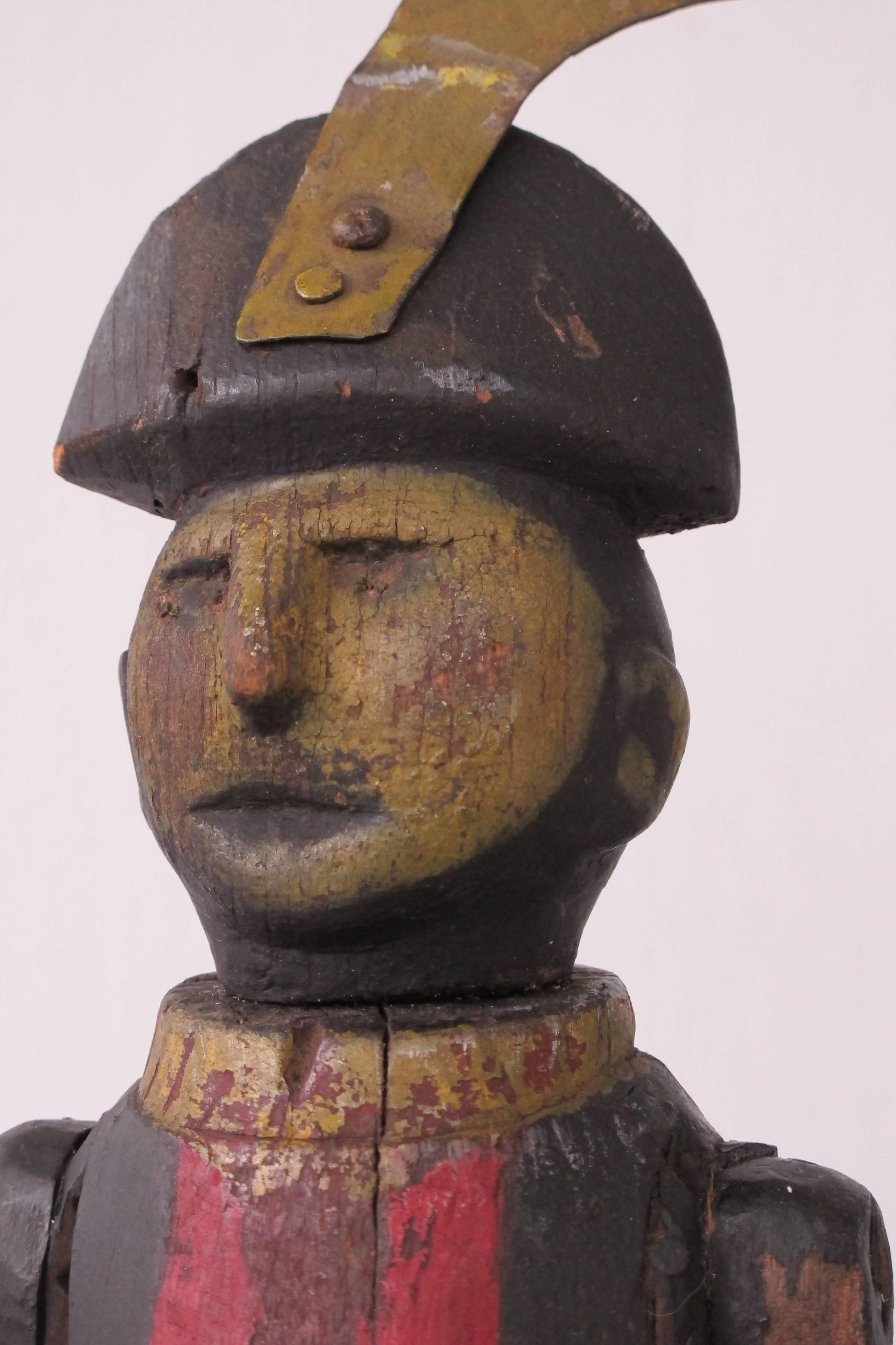 Wood Revolutionary War Soldier Whirligig Weathervane For Sale