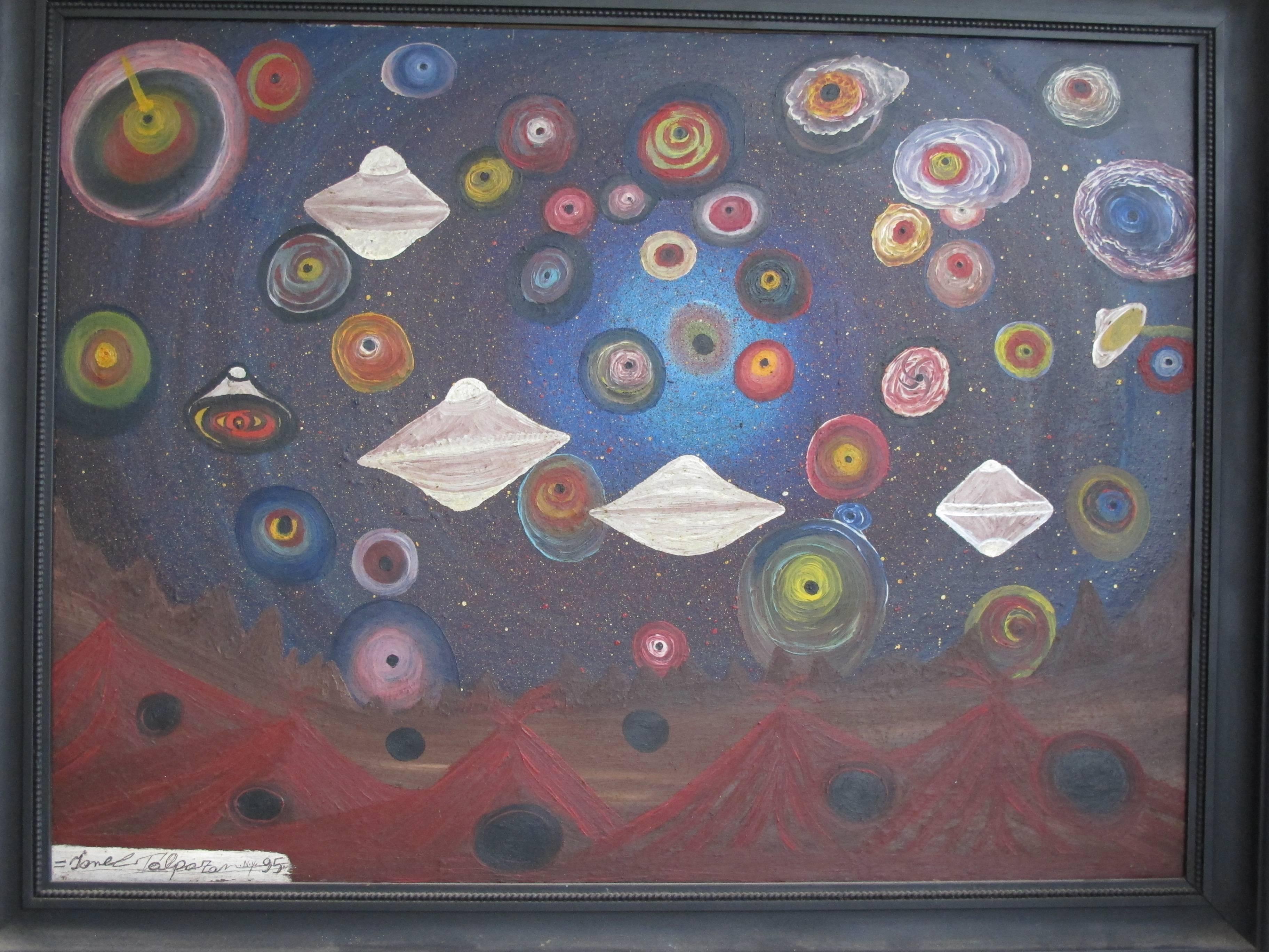 Painted Ionel Talpazan Painting Dimensional Astronomy in Universe