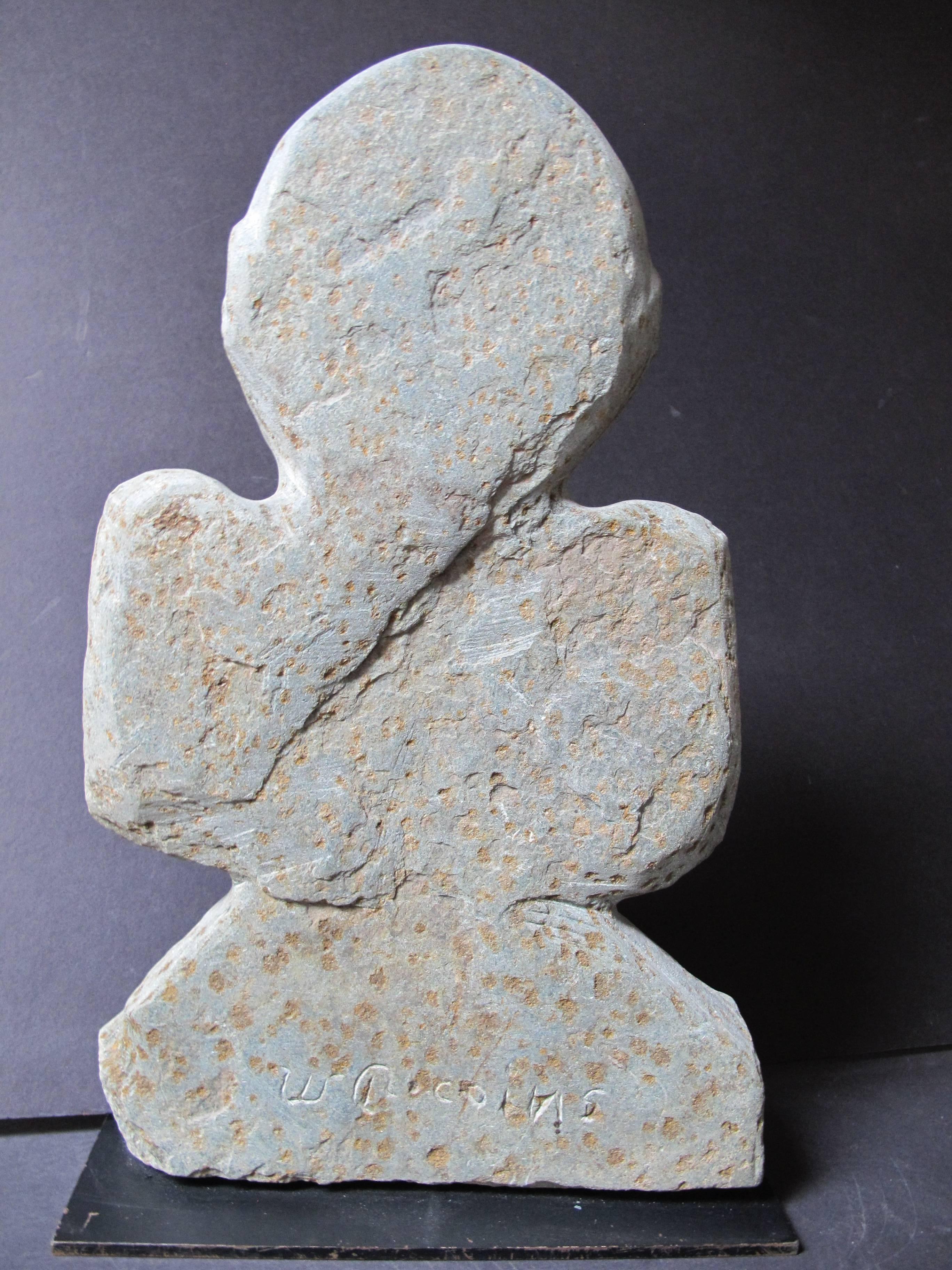 Carved Raymond Coins Stone Angel For Sale