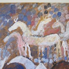 Purvis Young Painting White Horses and Heads