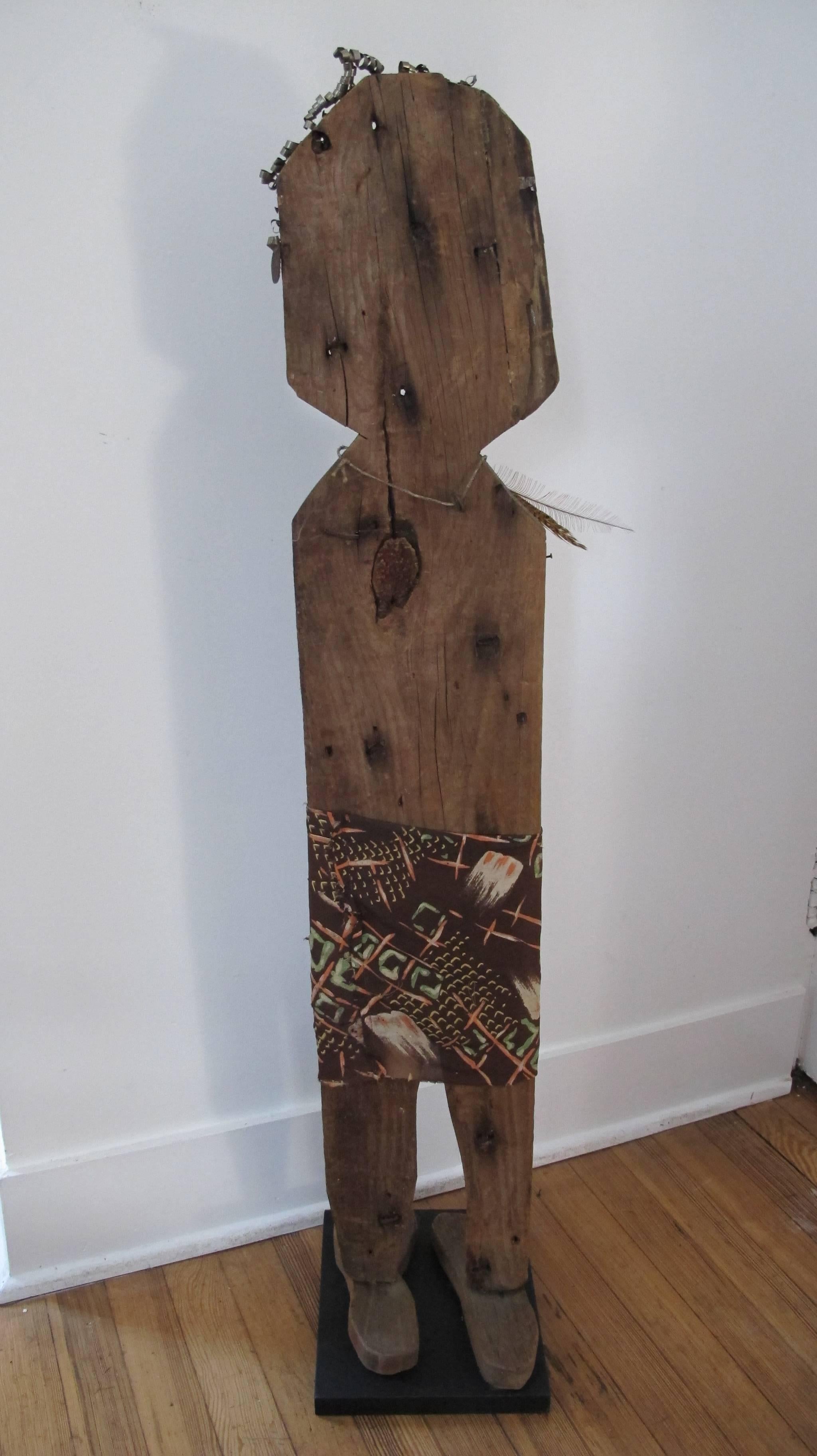 American Wood Folk Art Figure For Sale