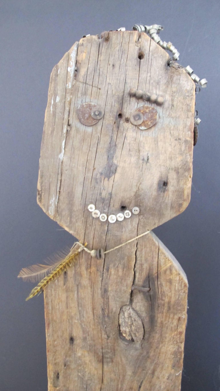 Wood Folk Art Figure For Sale at 1stDibs