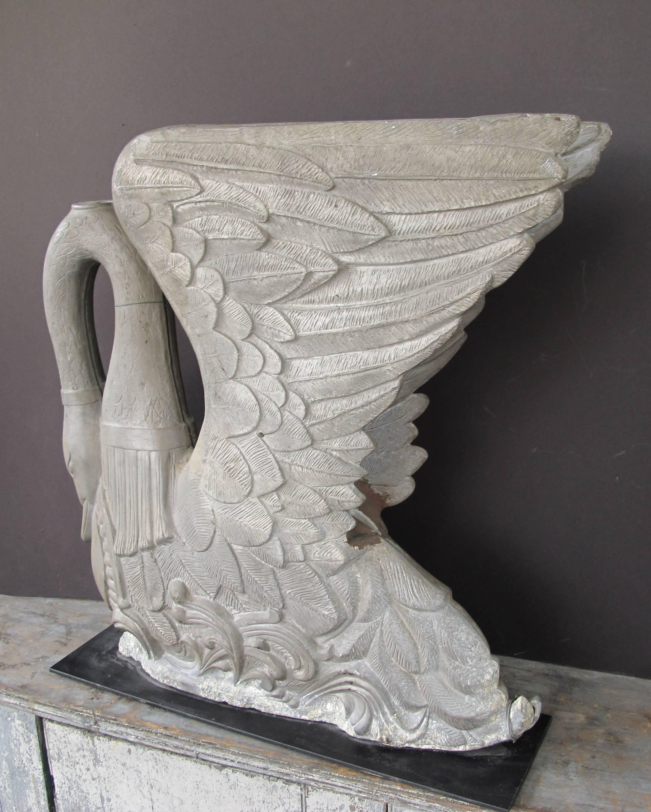 20th Century Cast Metal Swan Sculpture Mold