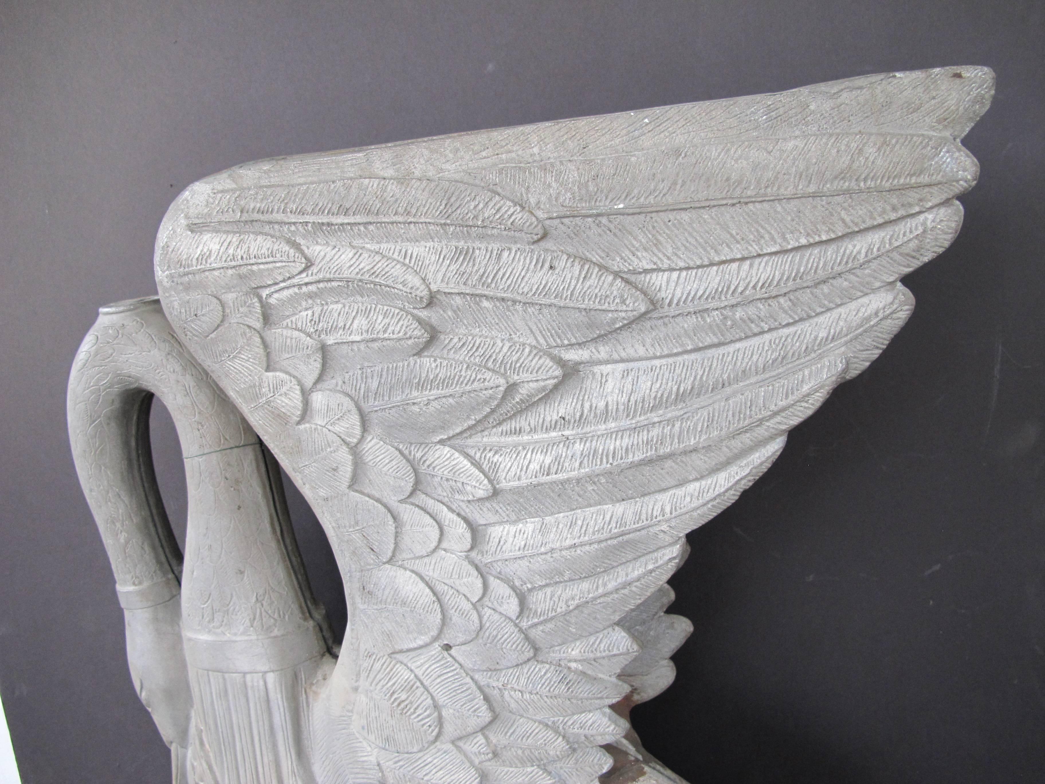 Zinc Cast Metal Swan Sculpture Mold