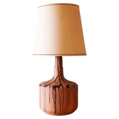 Monumental 1960s Lava Drip Glaze Studio Craft Pottery Table Lamp MCM
