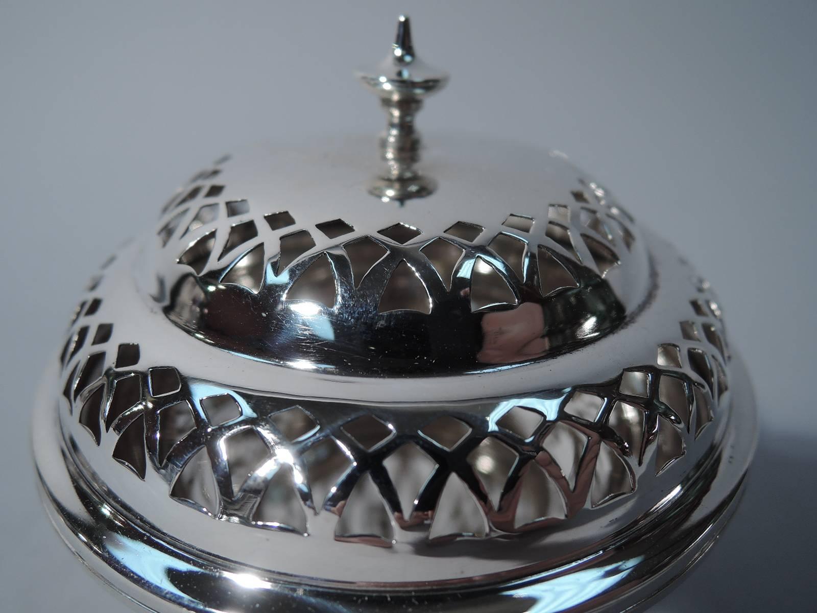 Edwardian Antique English Sterling Silver Incense Burner