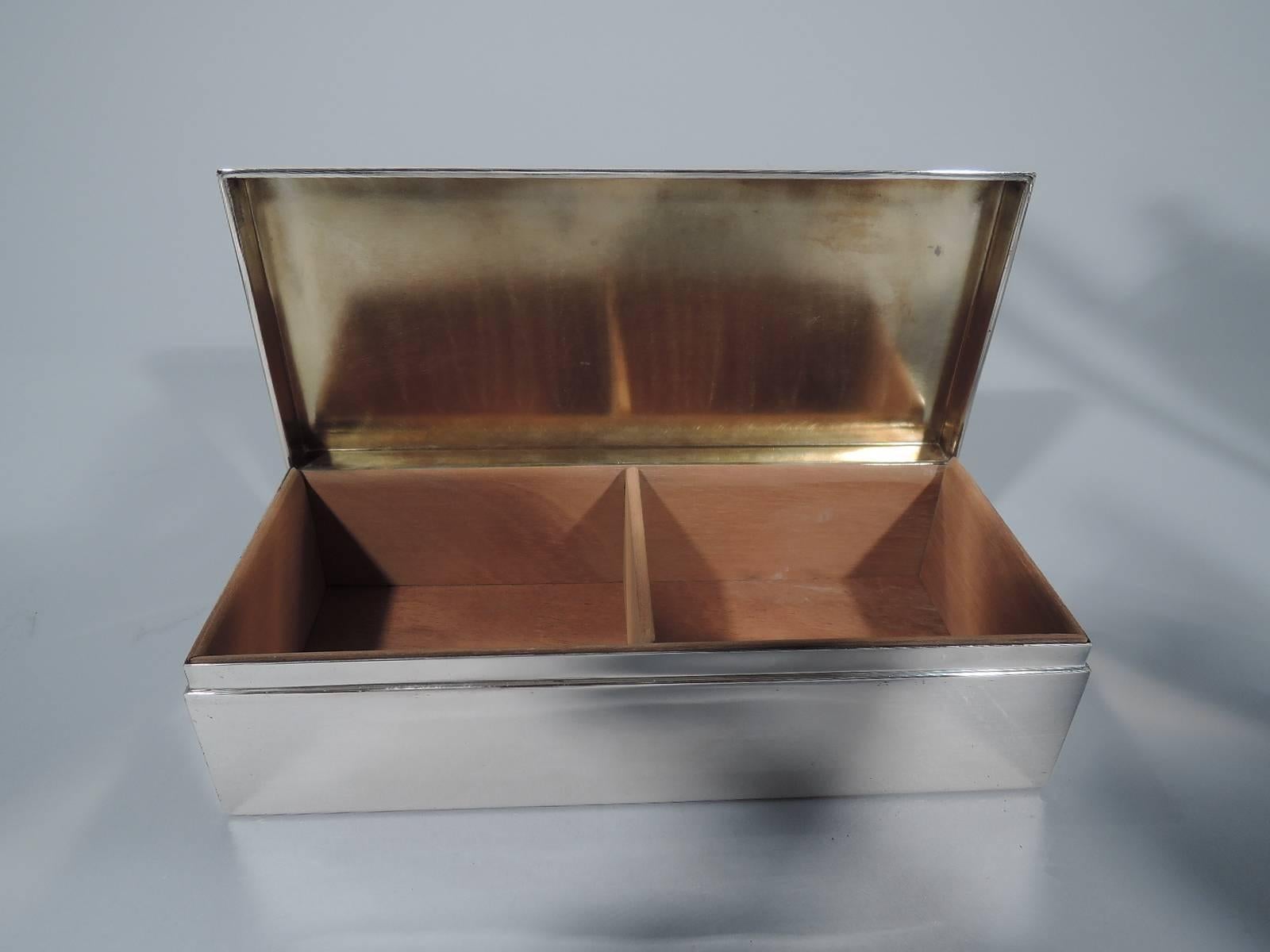 Modern Stylish Sterling Silver Desk Box by Tiffany