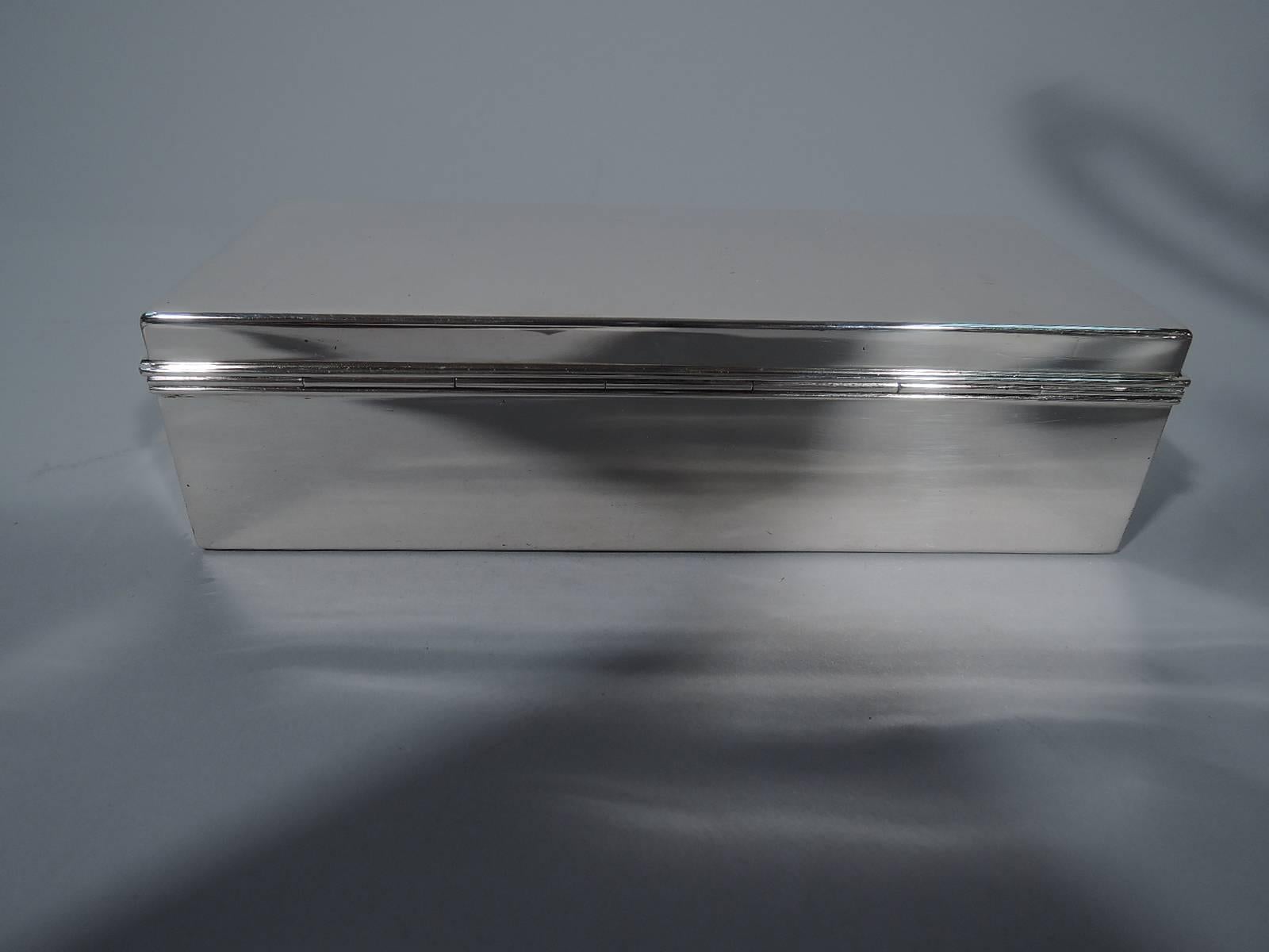 American Stylish Sterling Silver Desk Box by Tiffany