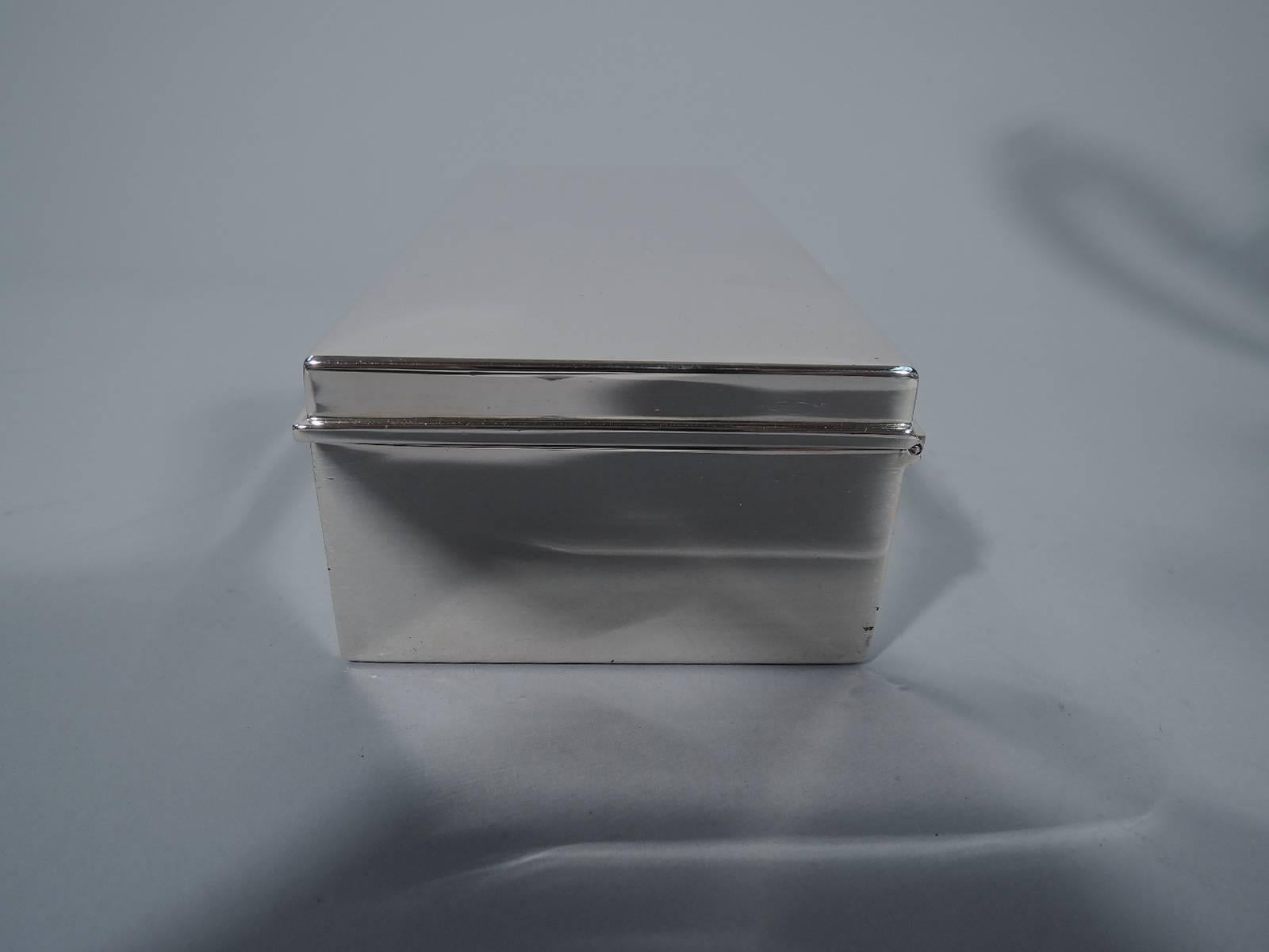 Stylish Sterling Silver Desk Box by Tiffany In Excellent Condition In New York, NY
