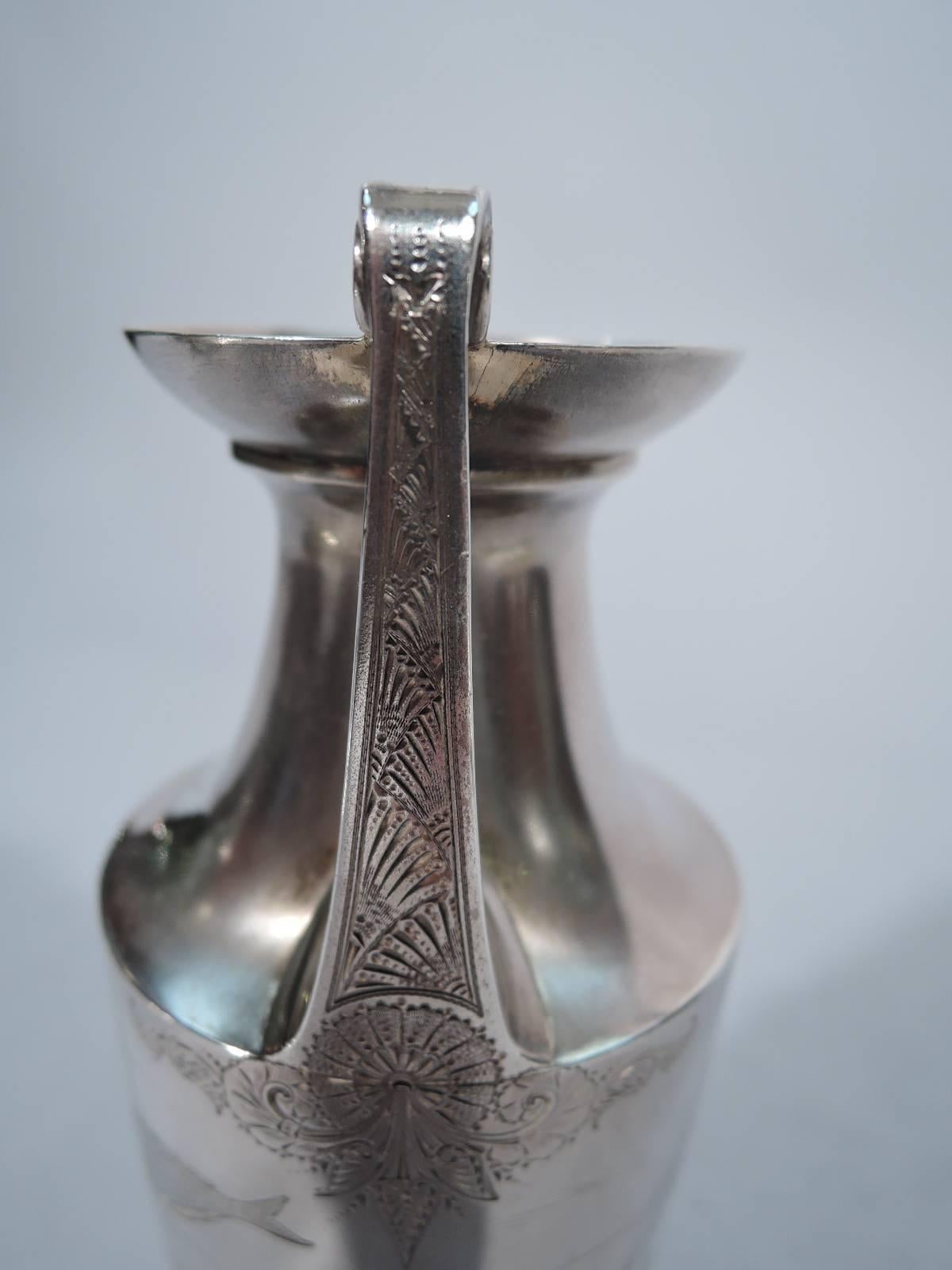 Gorham Japonesque Antique Sterling Silver Amphora Vase In Good Condition In New York, NY