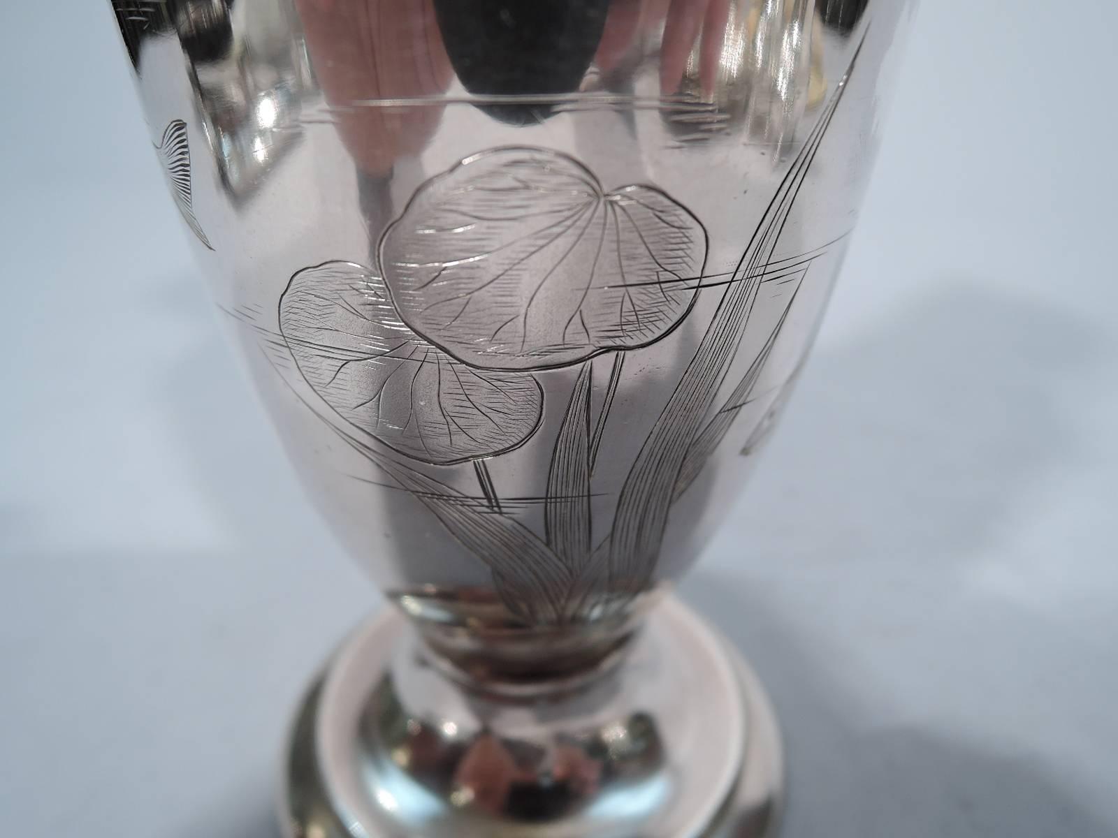 Gorham Japonesque Antique Sterling Silver Amphora Vase 1