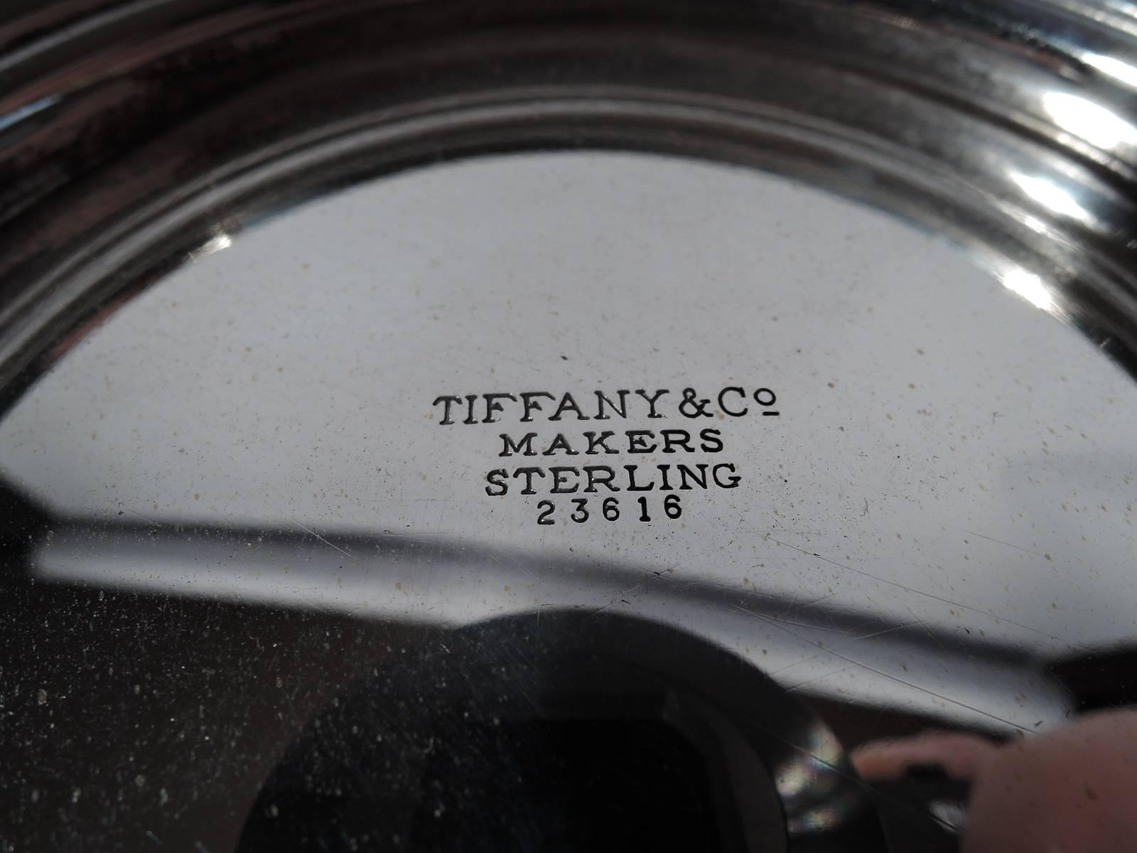 Modern Tiffany Sterling Silver Footed Revere Bowl