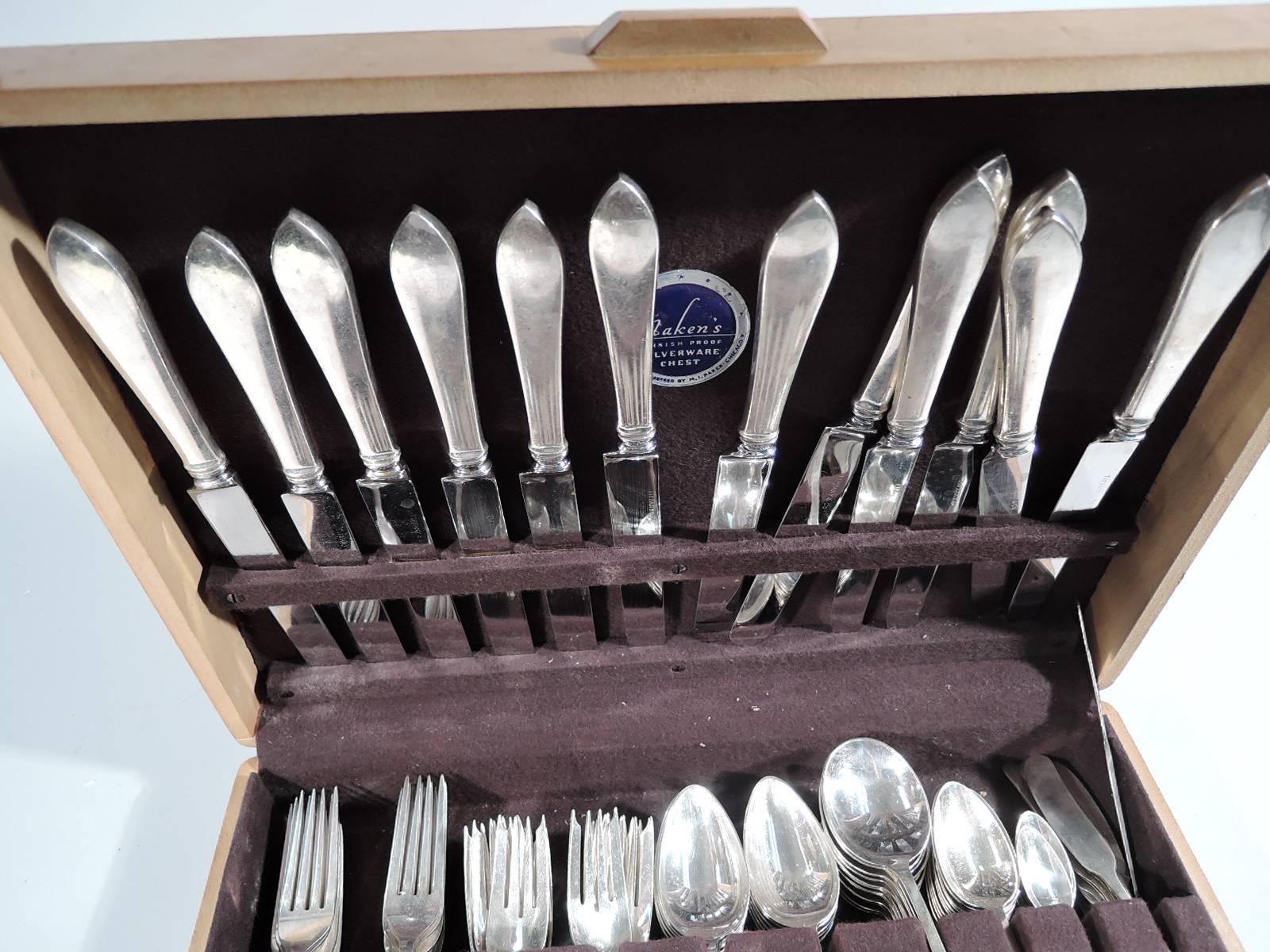 Tiffany Faneuil Sterling Silver Set for 12 with 105 Pieces 3