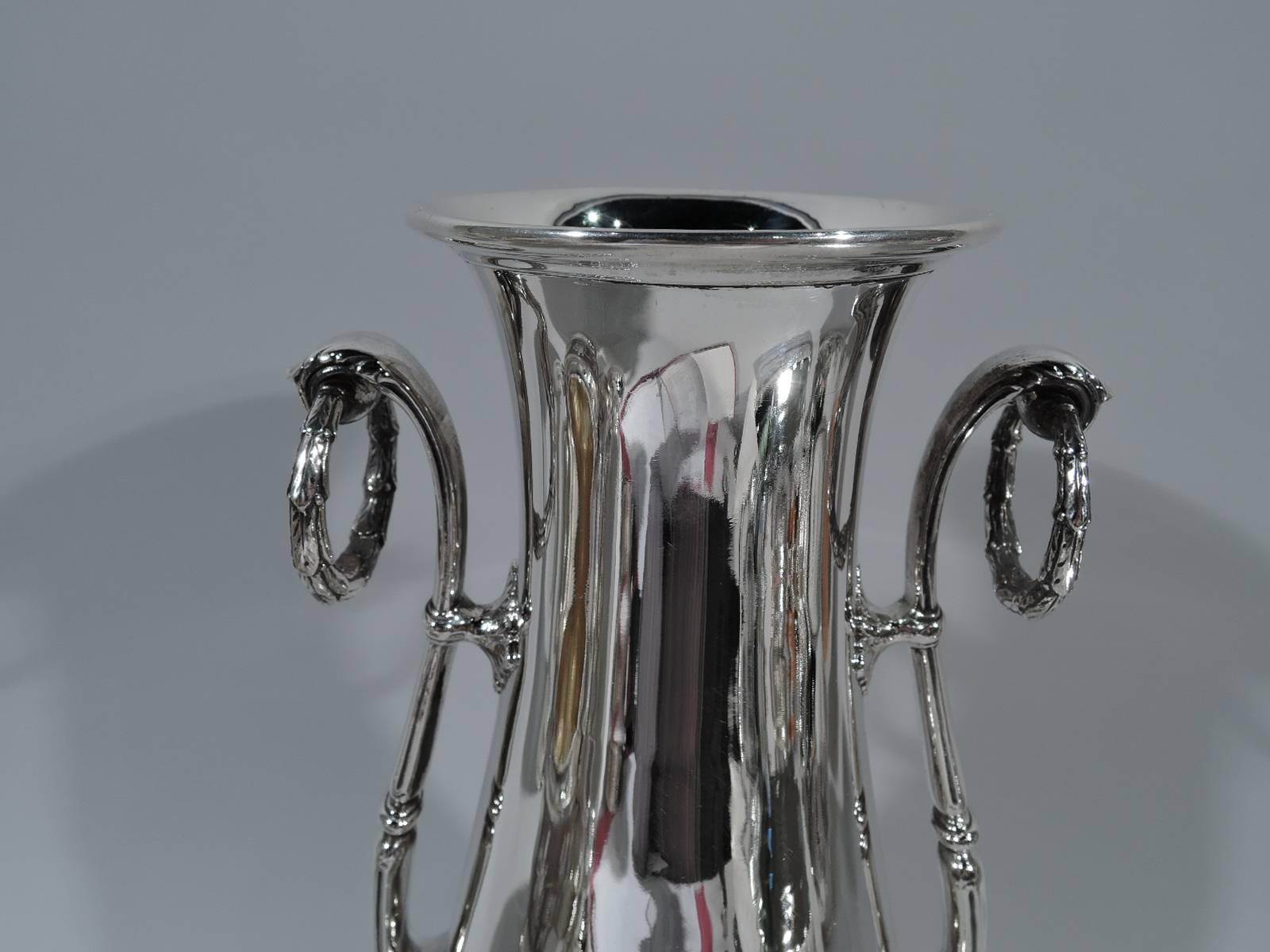 Edwardian Antique Gorham Tall and Classical Sterling Silver Trophy Vase