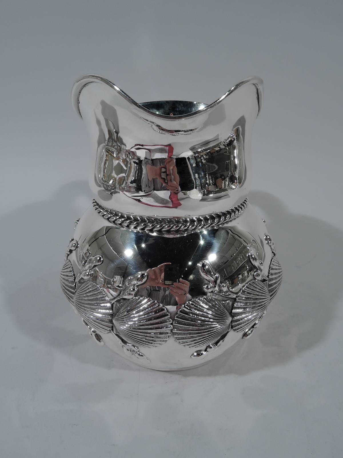 Aesthetic Movement Wonderful Theodore B Starr Sterling Silver Seashell Water Pitcher