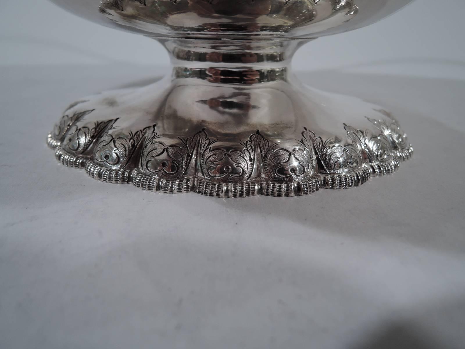 Mid-19th Century Antique Tiffany Sterling Silver Basket with Early Broadway Hallmark