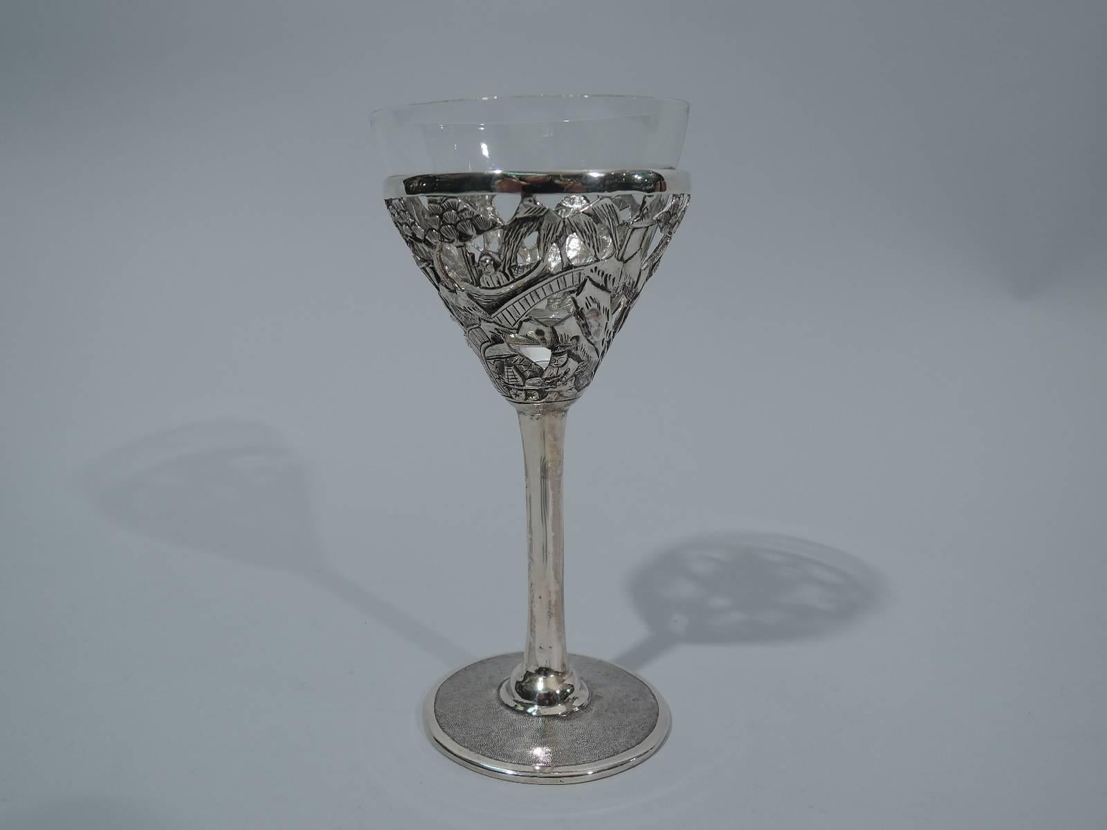 Set of Ten Chinese Export Silver Exotic Cocktail Cups 2