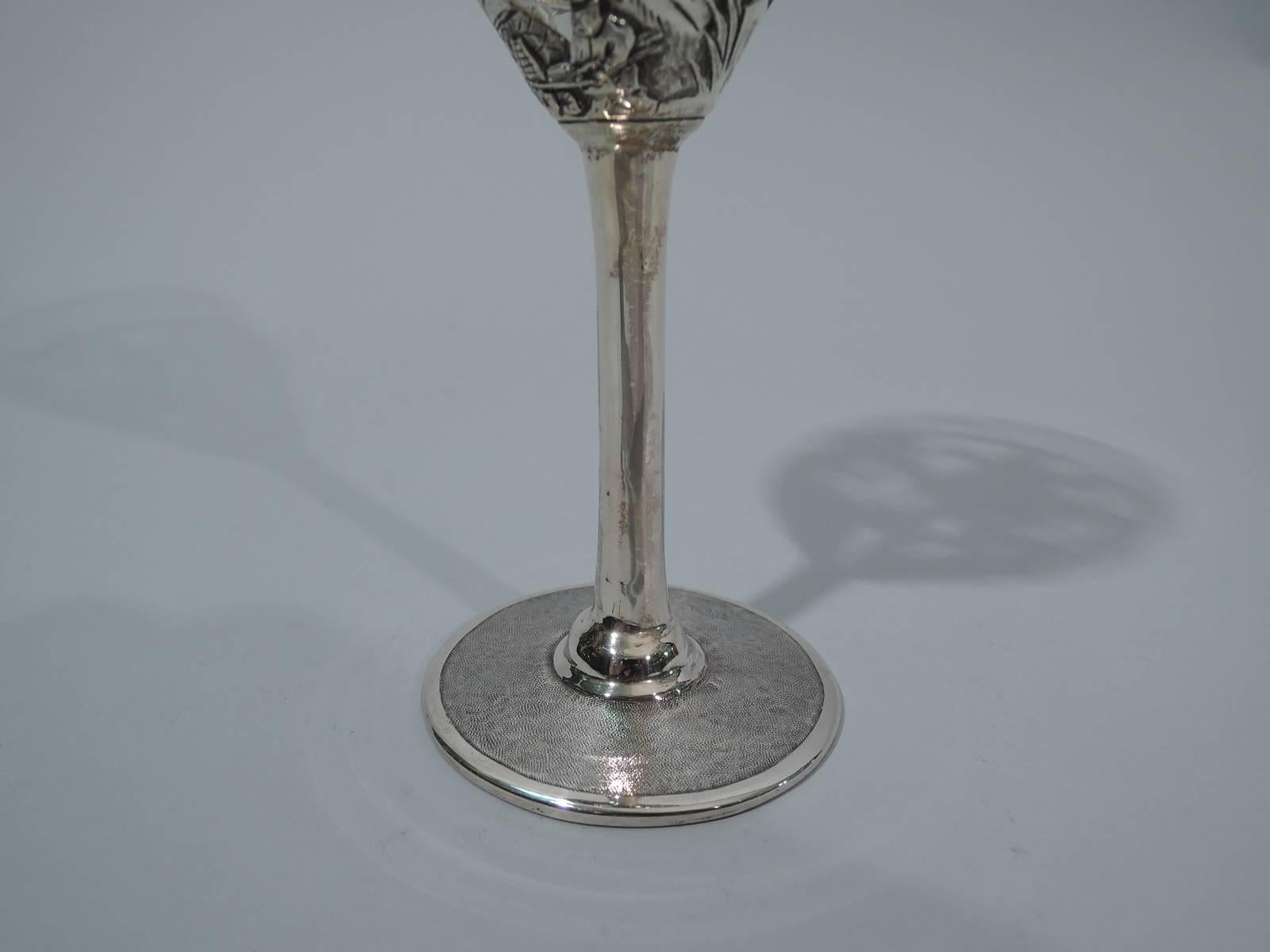 Set of Ten Chinese Export Silver Exotic Cocktail Cups 3