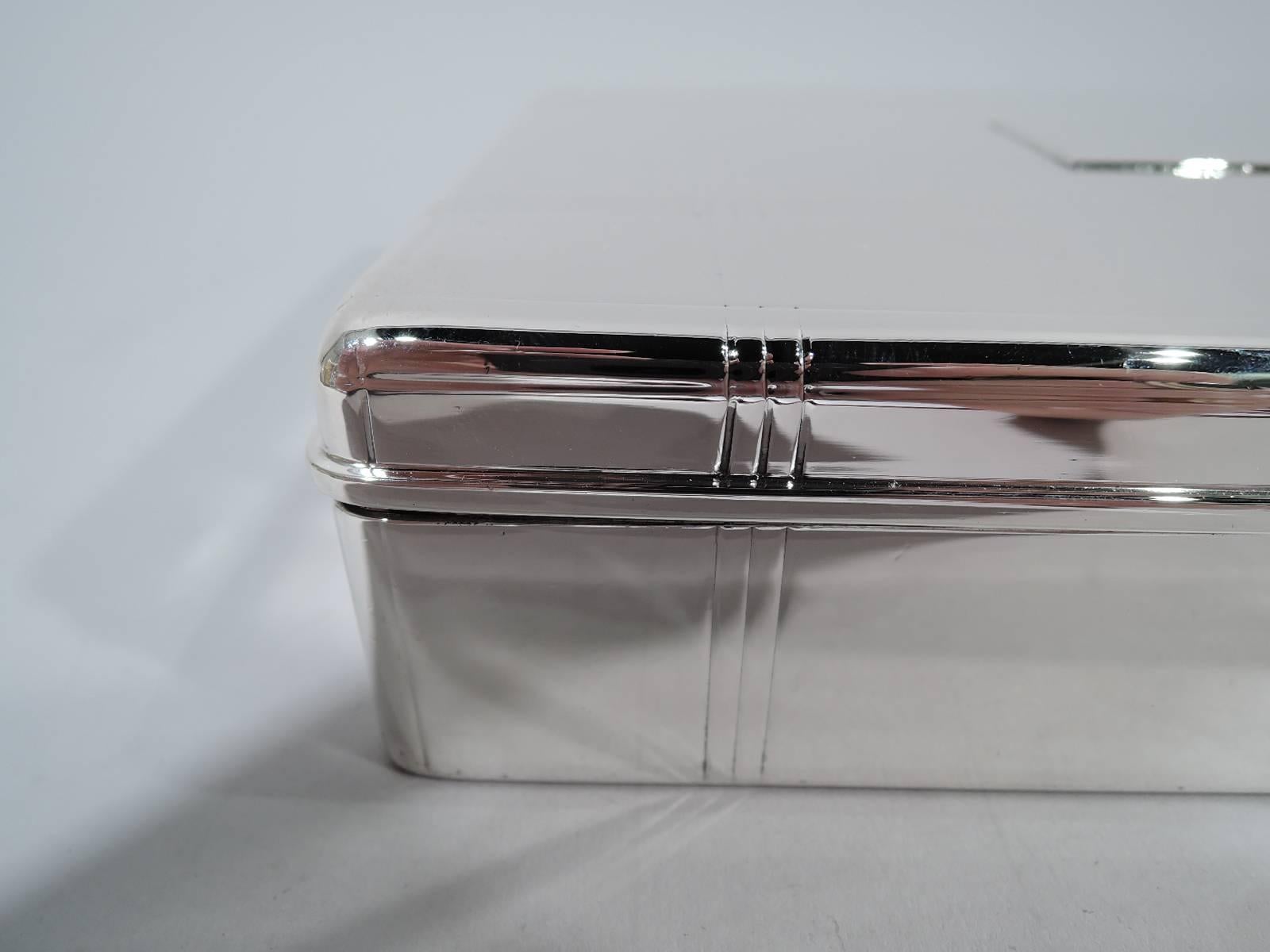 American Tiffany Art Deco Sterling Silver Desk Box