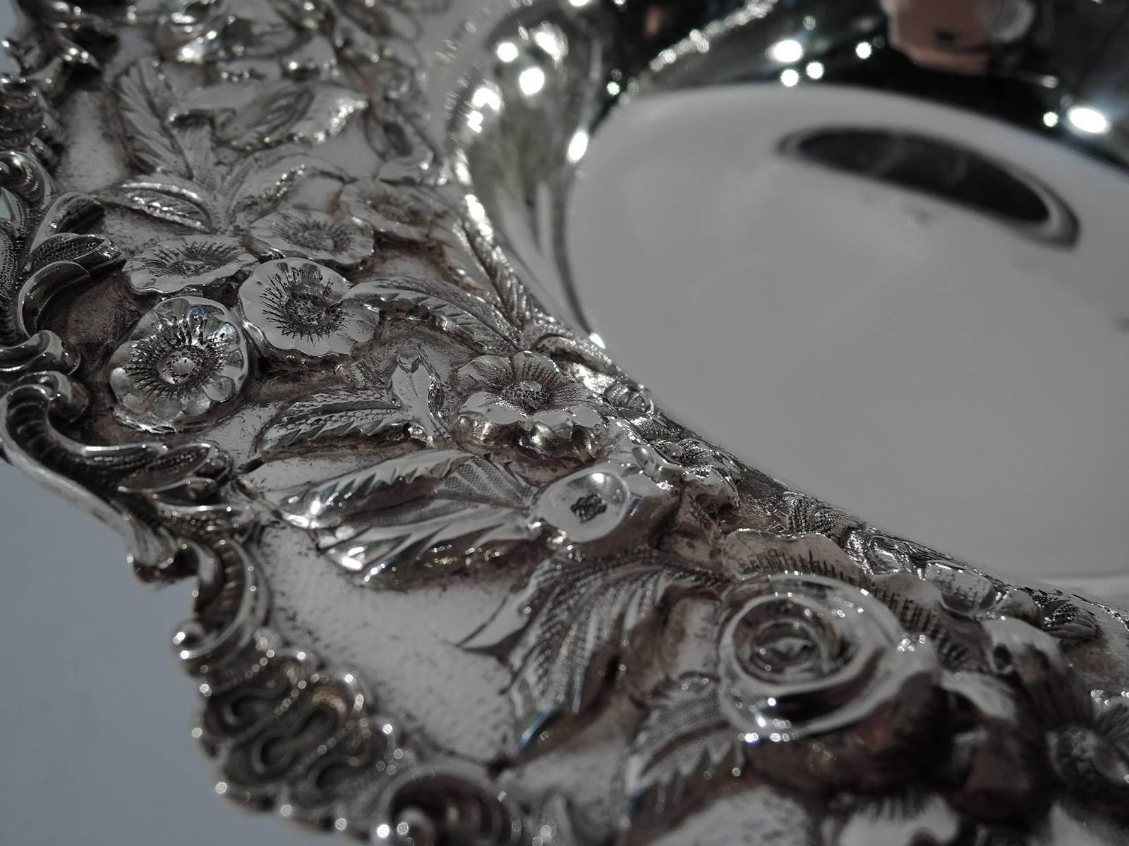 Repoussé Kirk Repousse Sterling Silver Footed Bowl
