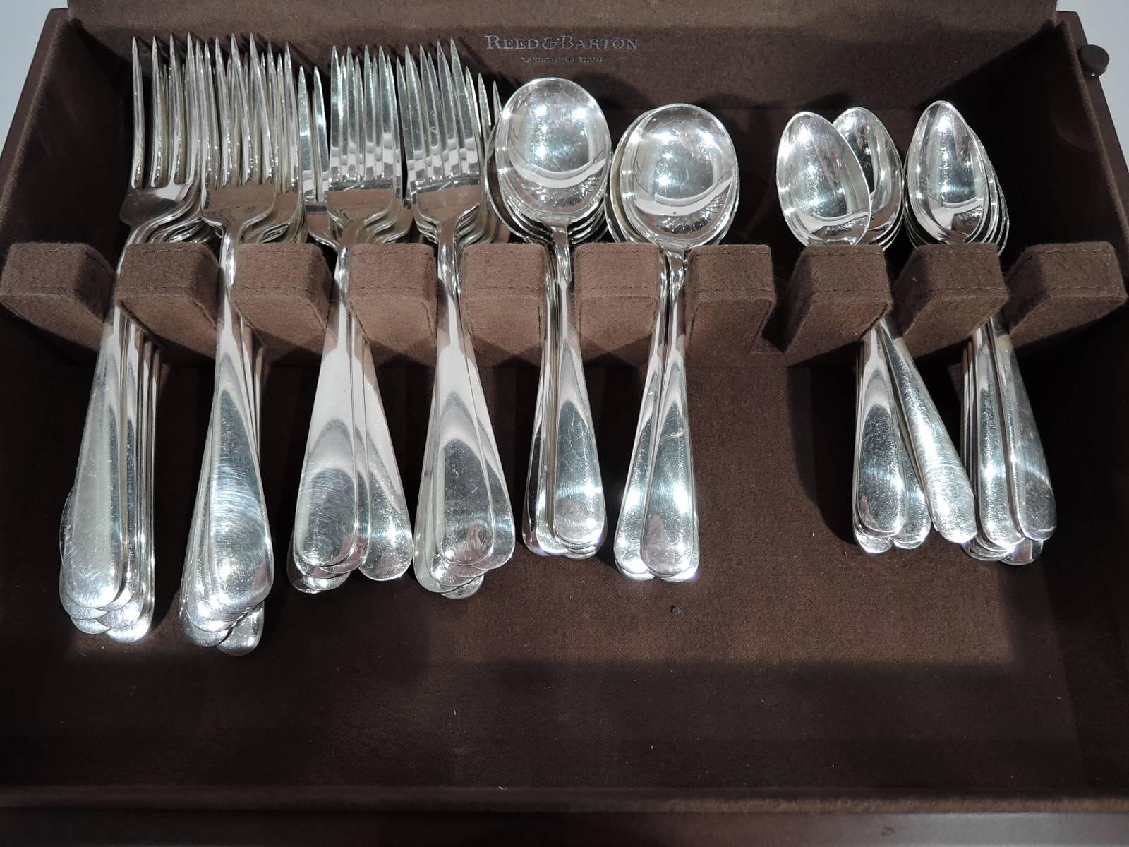 American Kirk Old Maryland Plain Sterling Silver Dinner Service with 72 Pieces
