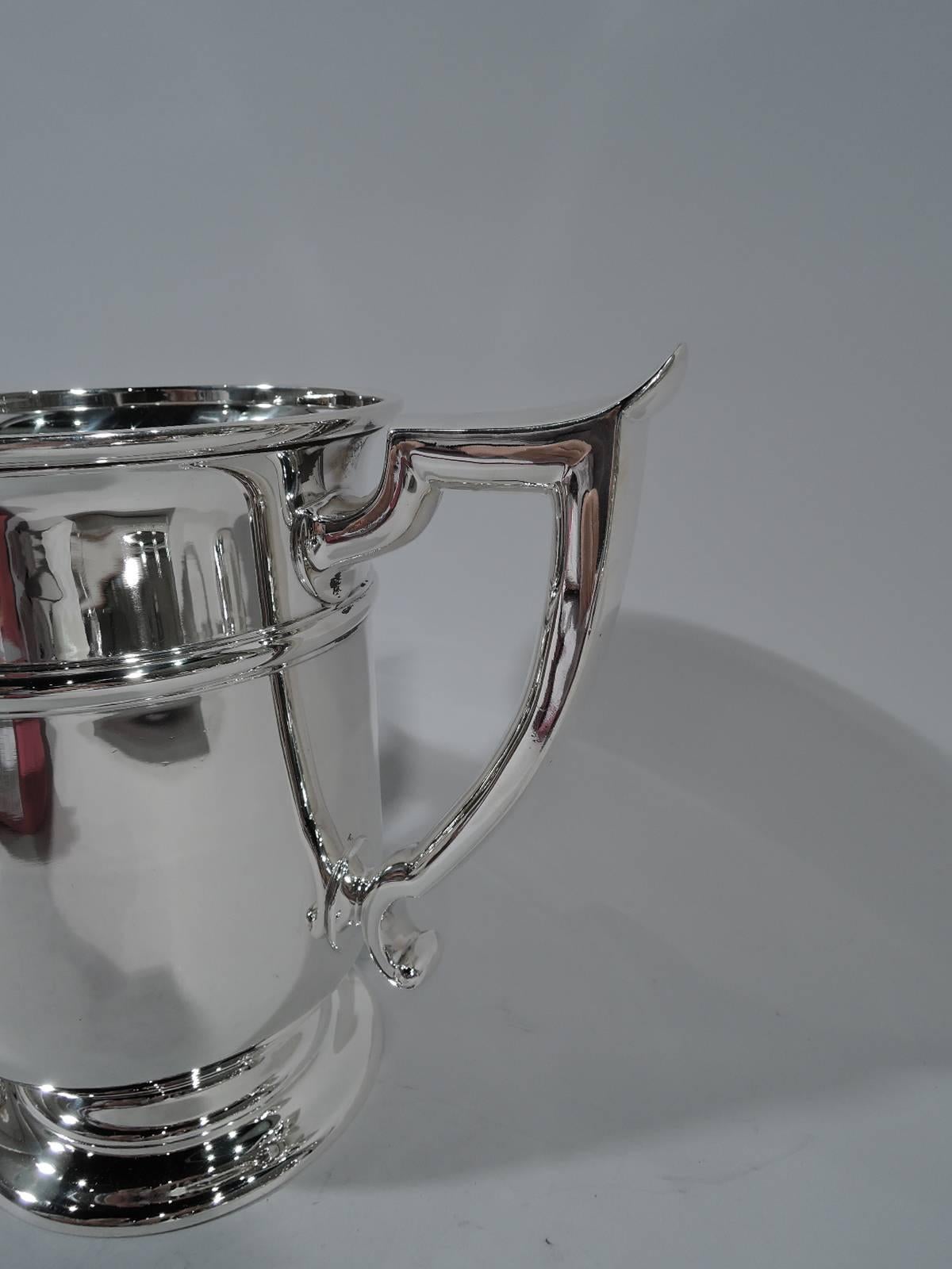 Fine Classic Sterling Silver Trophy Cup by Gorham In Excellent Condition In New York, NY