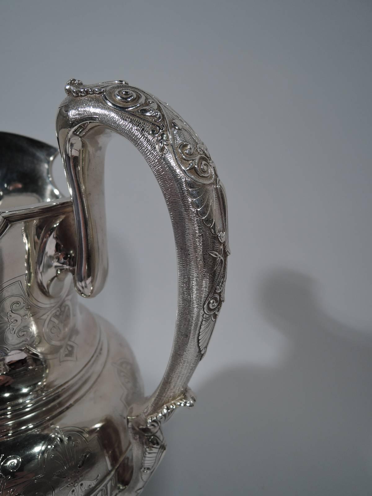 American Tiffany Classical Sterling Silver Ewer with Early Broadway Hallmark