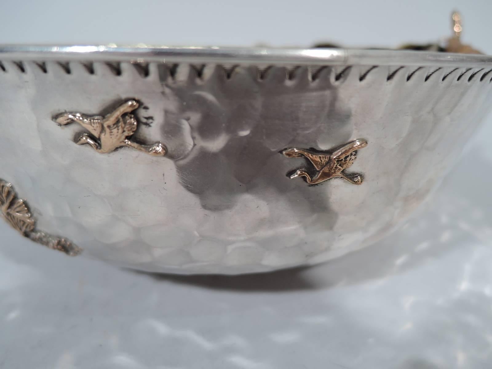 Gorham Sterling Silver and Mixed Metal Bowl with Cherries and Dog 1