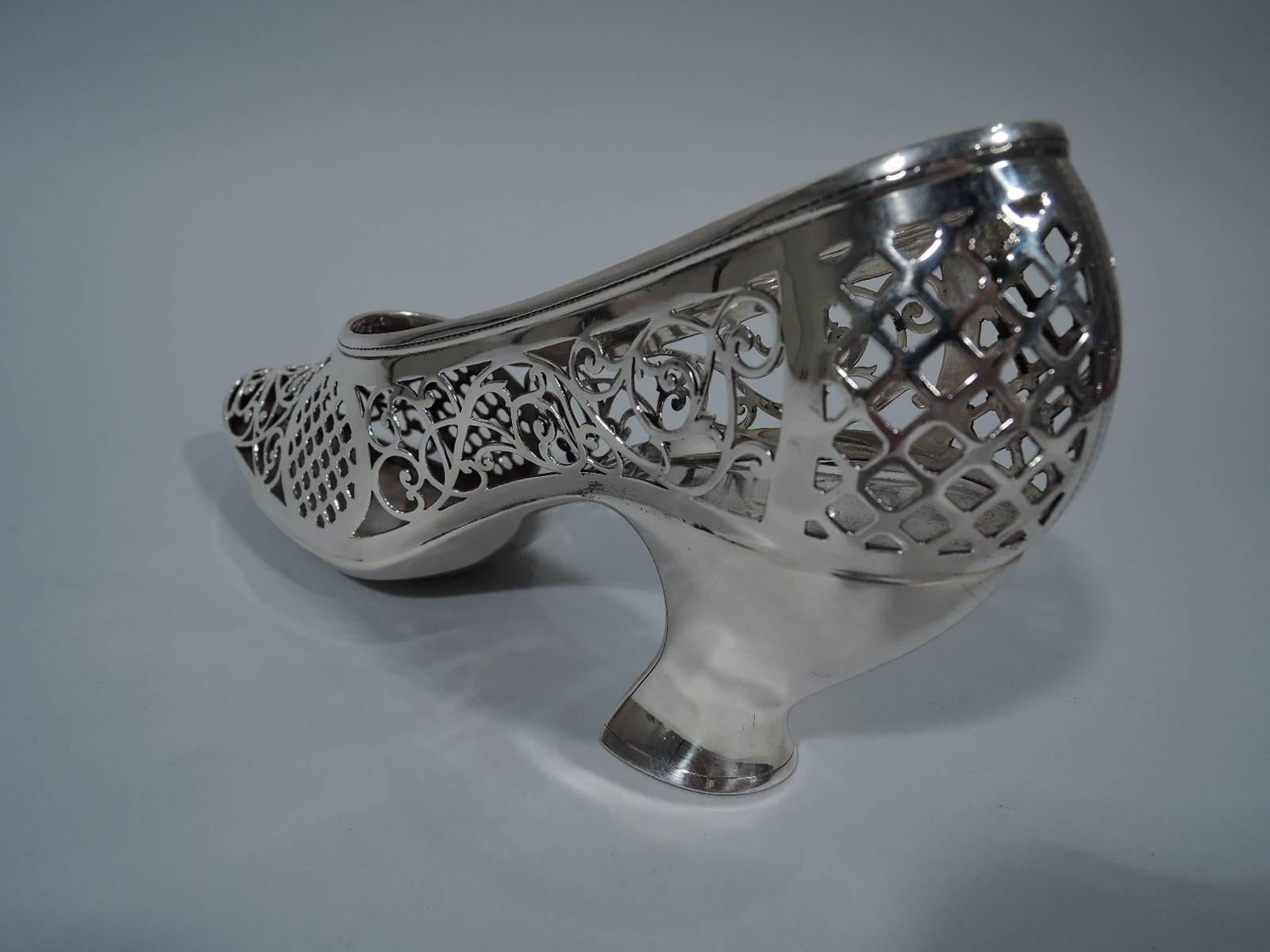 Antique Gorham Edwardian Sterling Silver Lady’s Shoe In Excellent Condition In New York, NY