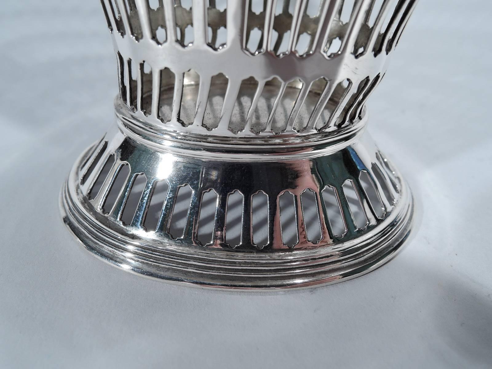Tiffany Edwardian Pierced Sterling Silver Basket 1