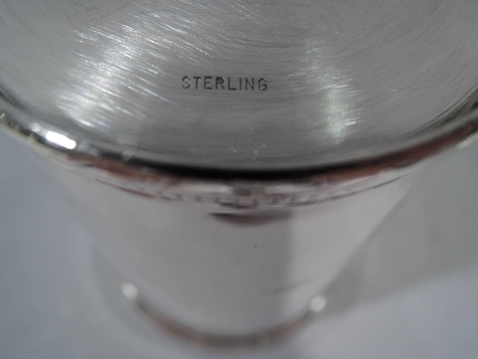 Mid-20th Century Rare JFK Era Sterling Silver Mint Julep Cup by Scearce of Kentucky