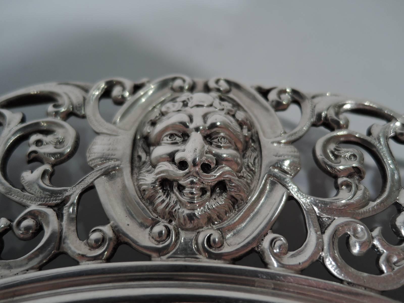 Late 19th Century Pair of Renaissance Revival Sterling Silver Trays by Howard