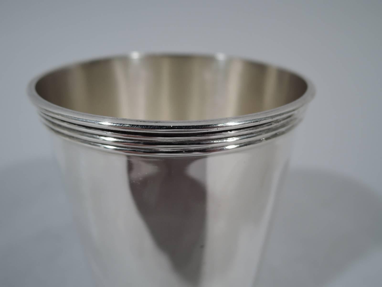 Modern Set of Four American Sterling Silver Mint Julep Cups