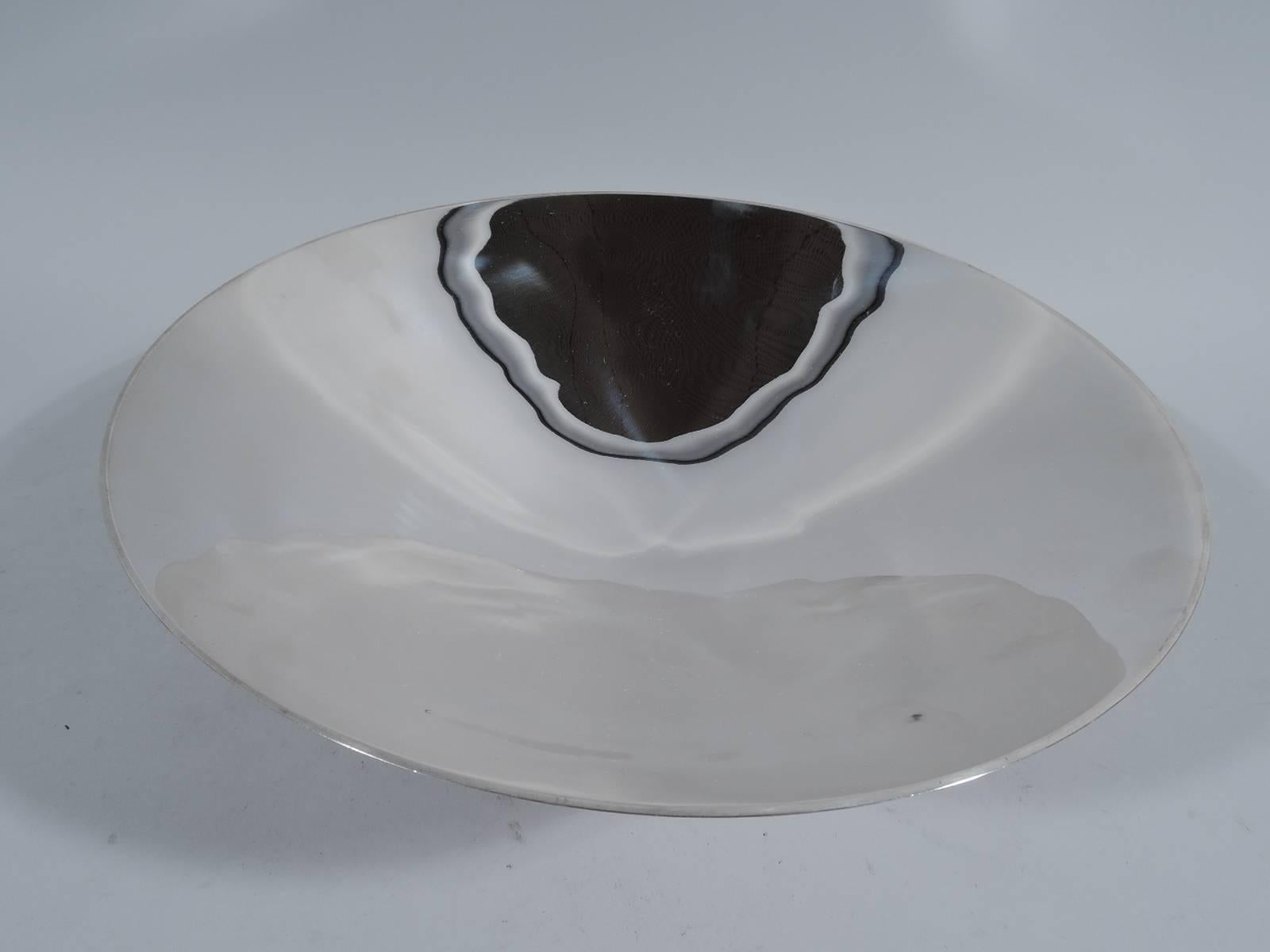 American Tiffany Mid-Century Modern Sterling Silver Ribbon Bowl