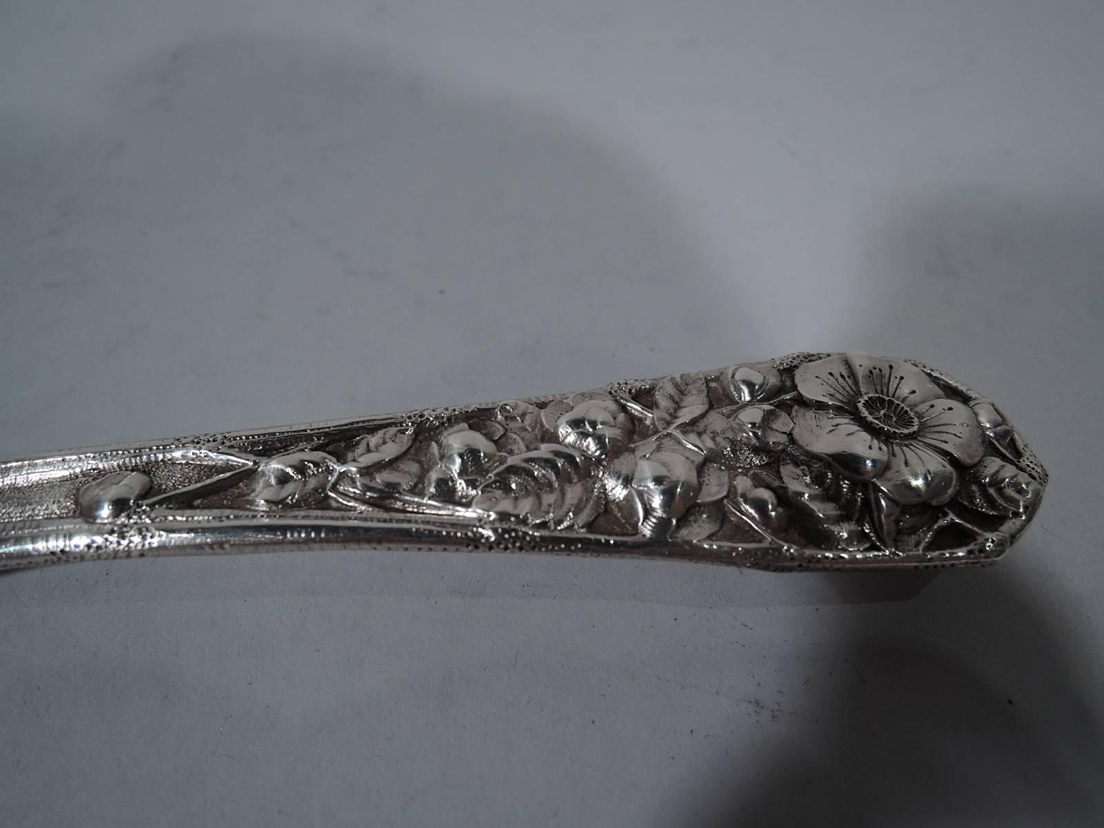 Victorian Antique Gorham Eglantine Sterling Silver Fish Slice