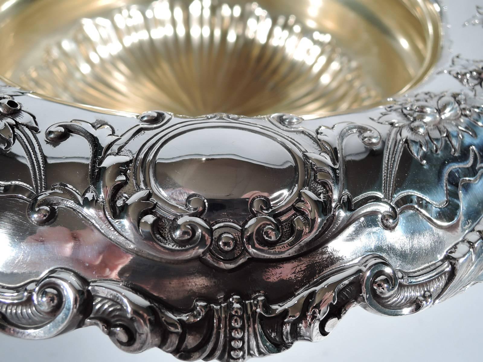 20th Century Antique Gorham Edwardian Sterling Silver Centerpiece Bowl