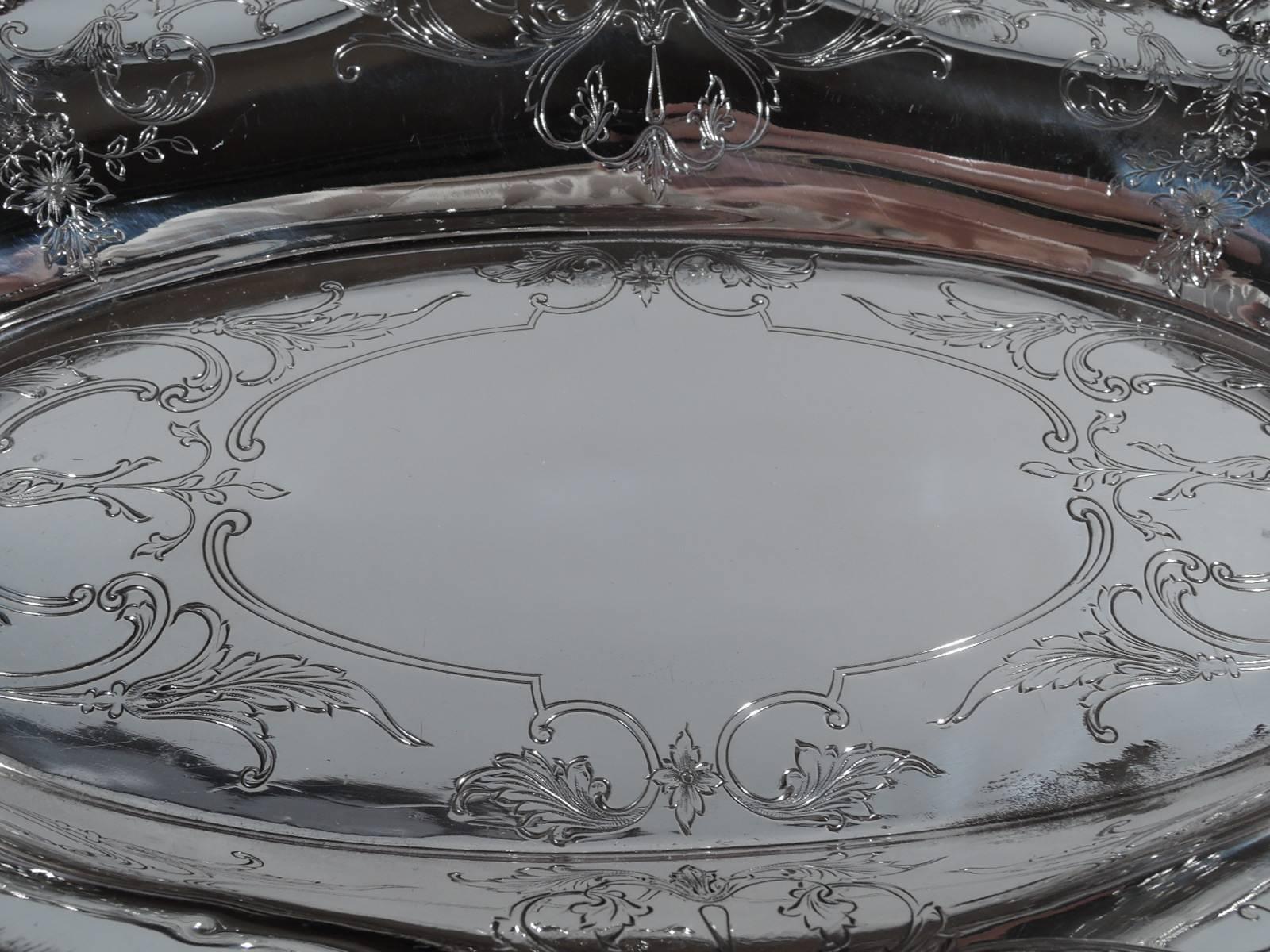 American Beautiful and Sumptuous Shreve & Co. Sterling Silver Bread Tray