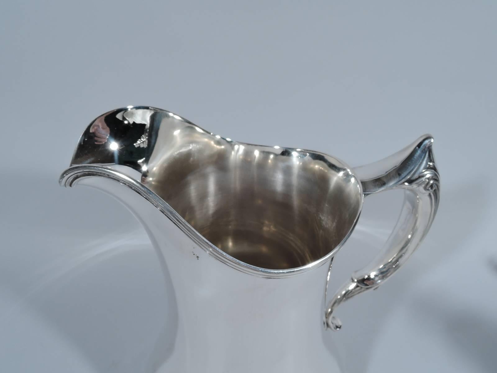 American Stylish Edwardian Sterling Silver Water Pitcher by Whiting