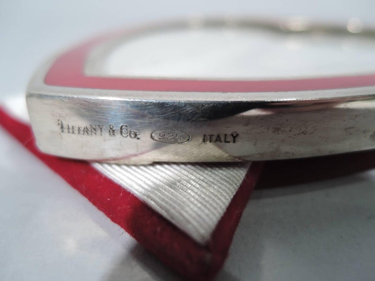 Tiffany Sterling Silver Hot Heart Photo Frame in Throbbing Red Enamel