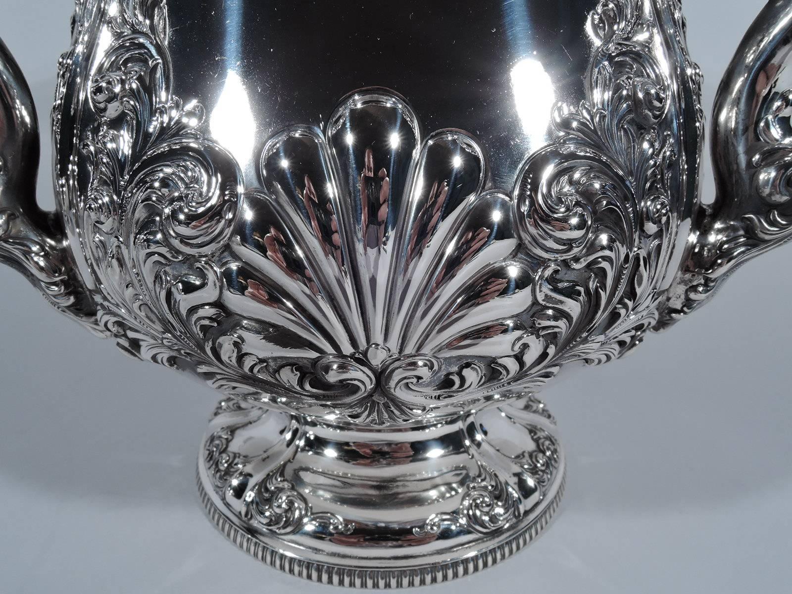 Frank W Smith Fancy and Heavy Sterling Silver Loving Cup In Excellent Condition In New York, NY