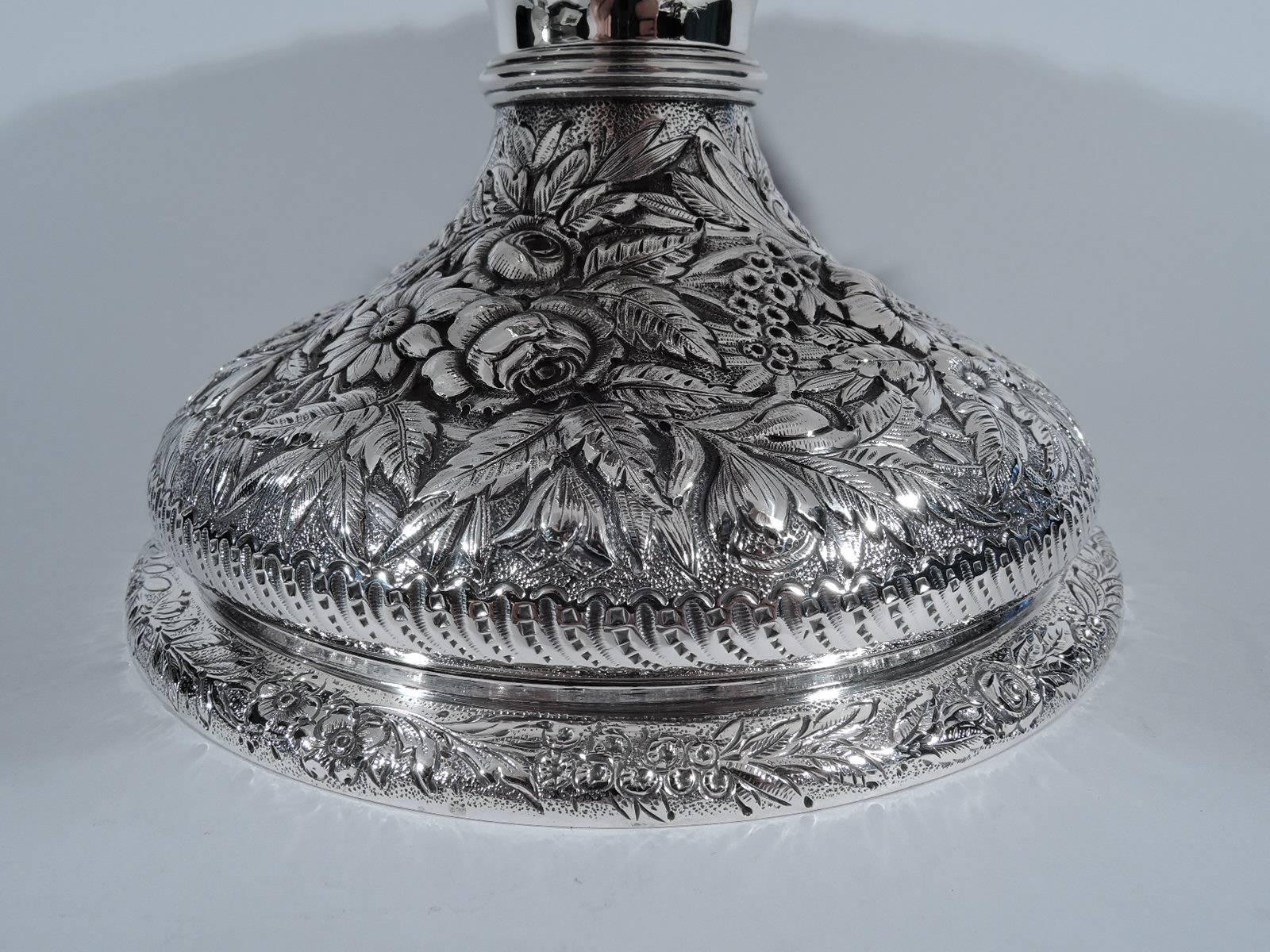 19th Century Antique Tiffany Sterling Silver Footed Centrepiece Bowl
