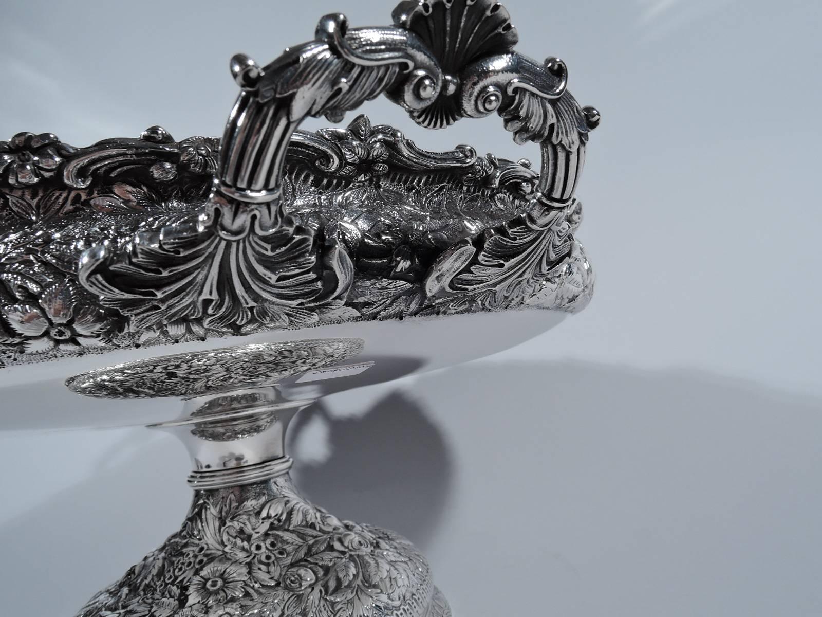 American Antique Tiffany Sterling Silver Footed Centrepiece Bowl