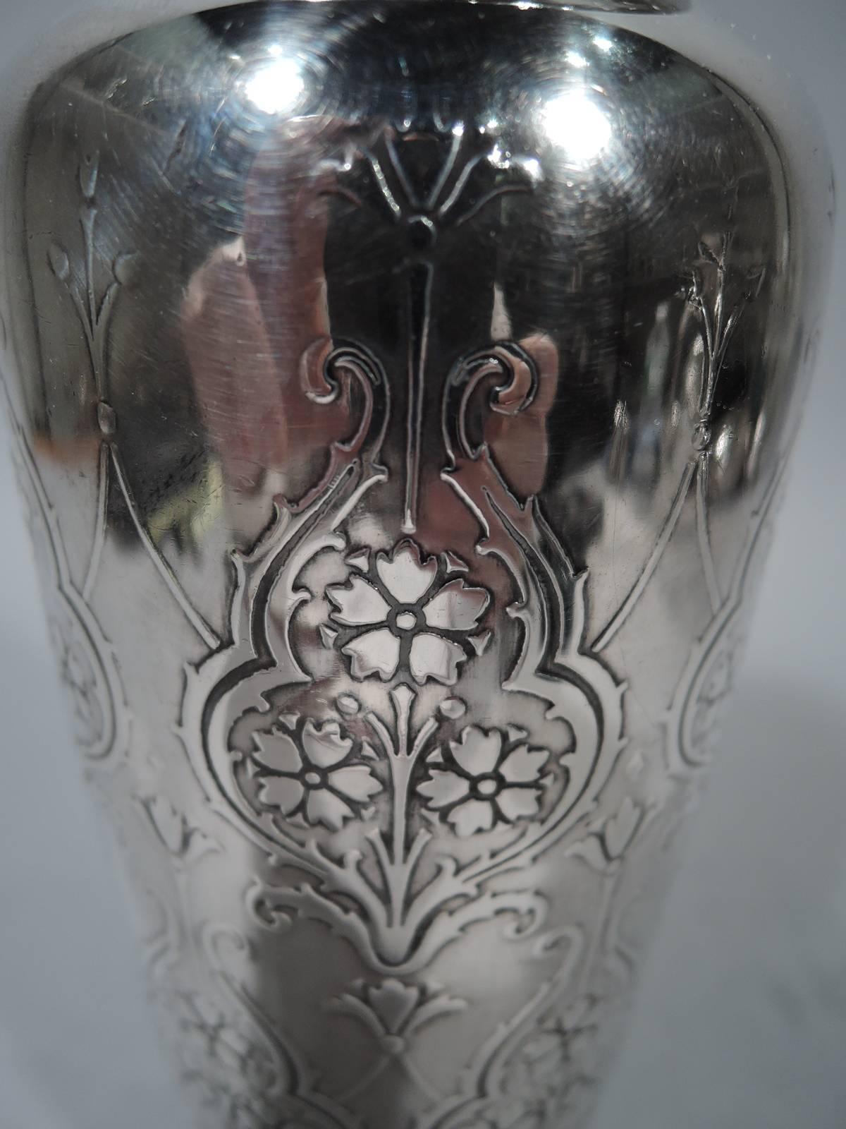 tiffany silver vase