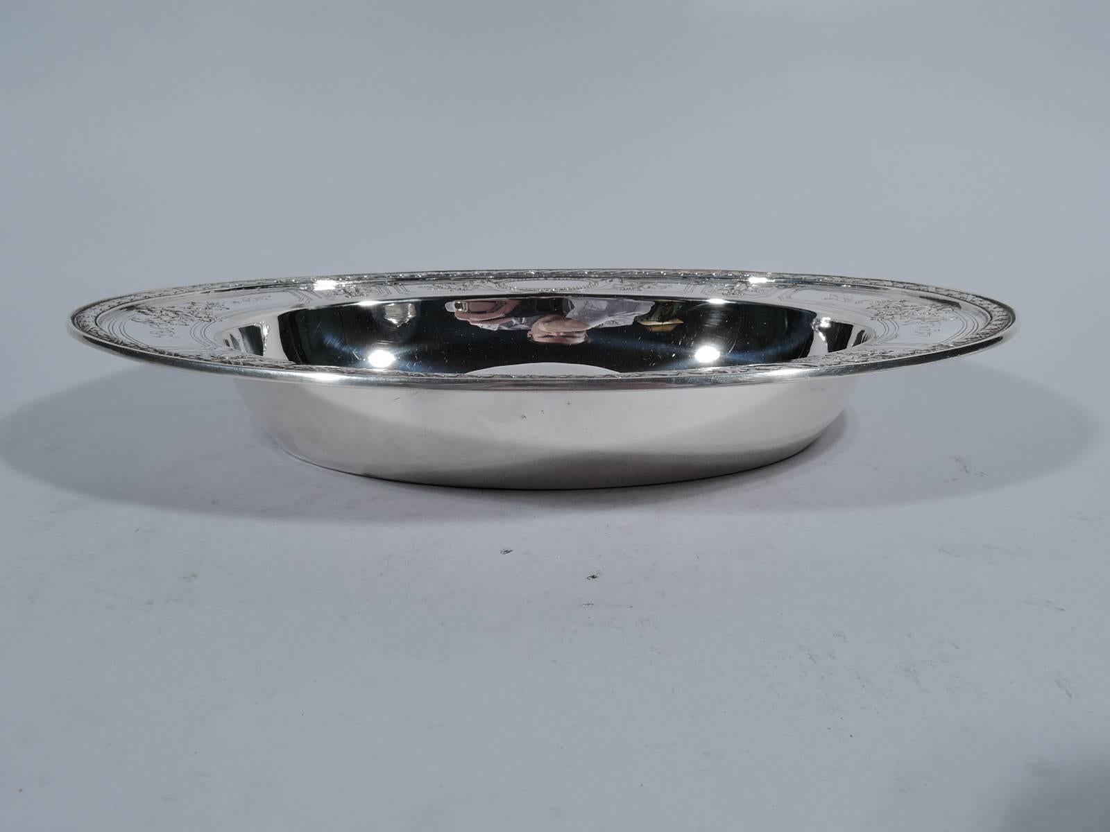 Edwardian Antique Gorham Fancy Sterling Silver Serving Bowl