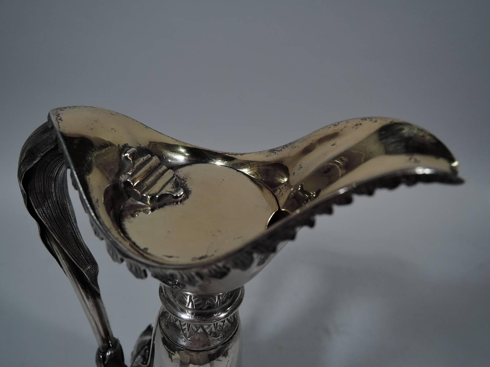 Aesthetic Movement English Aesthetic Sterling Silver Decanter by Frederick Elkington