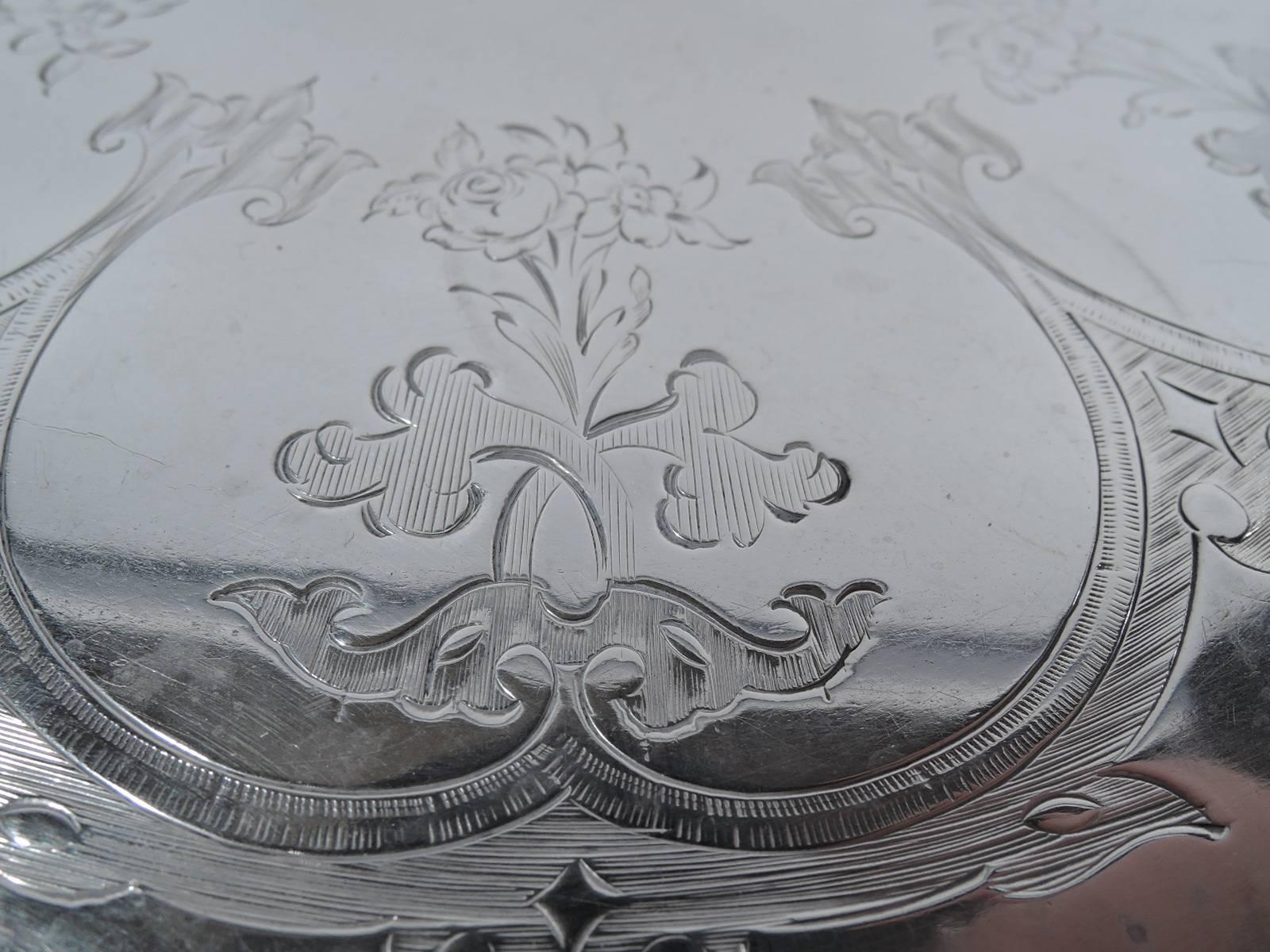 Antique English Regency Sterling Silver Salver Tray by Richard Sibley In Good Condition In New York, NY