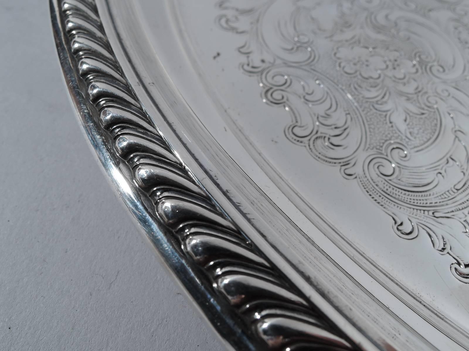 American Traditional Georgian Sterling Silver Serving Tray by Gorham