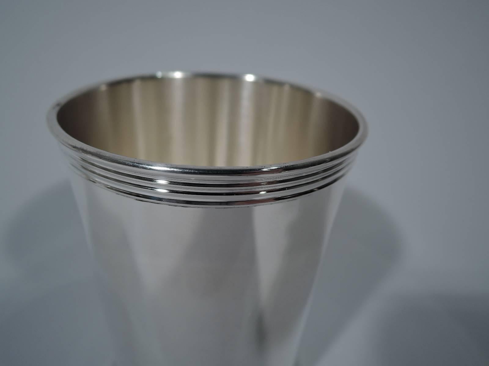Modern Pair of American Sterling Silver Mint Julep Cups