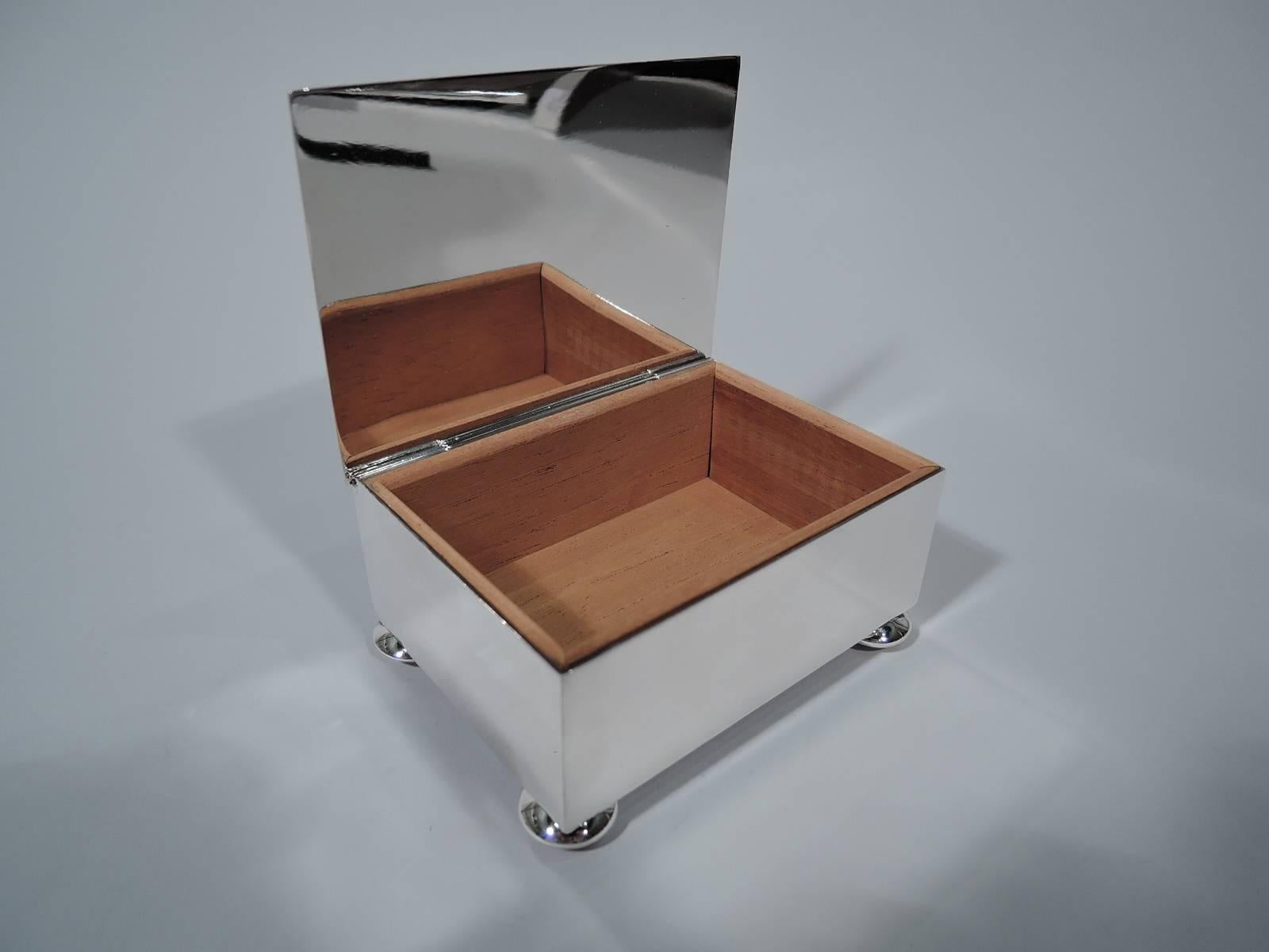American Tiffany Mid-Century Modern Sterling Silver Desk Box